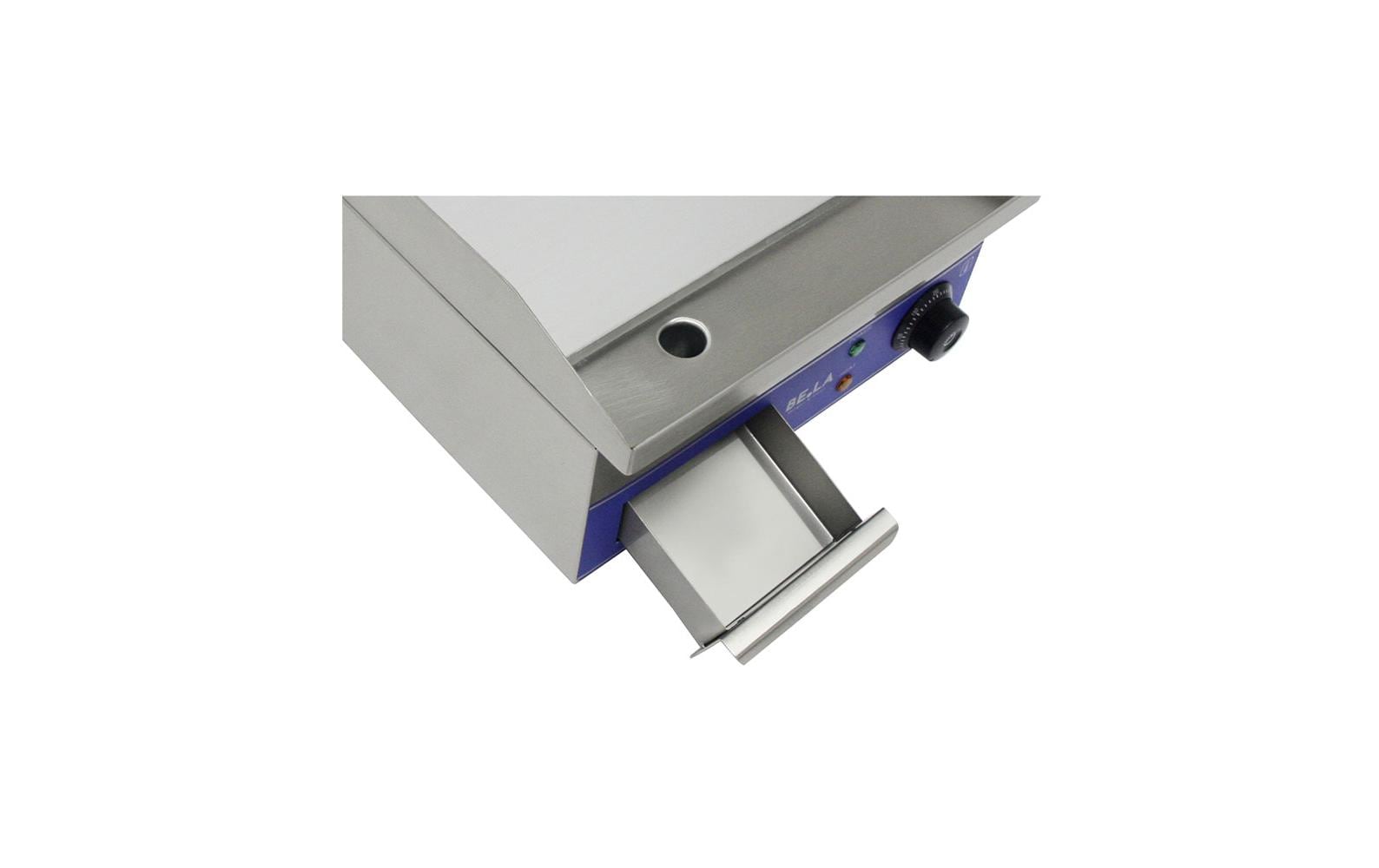 Berger lanz BergerLanz Elektro-Plattengrill D360 – 36 cm, 2100 W, Edelstahl – grau