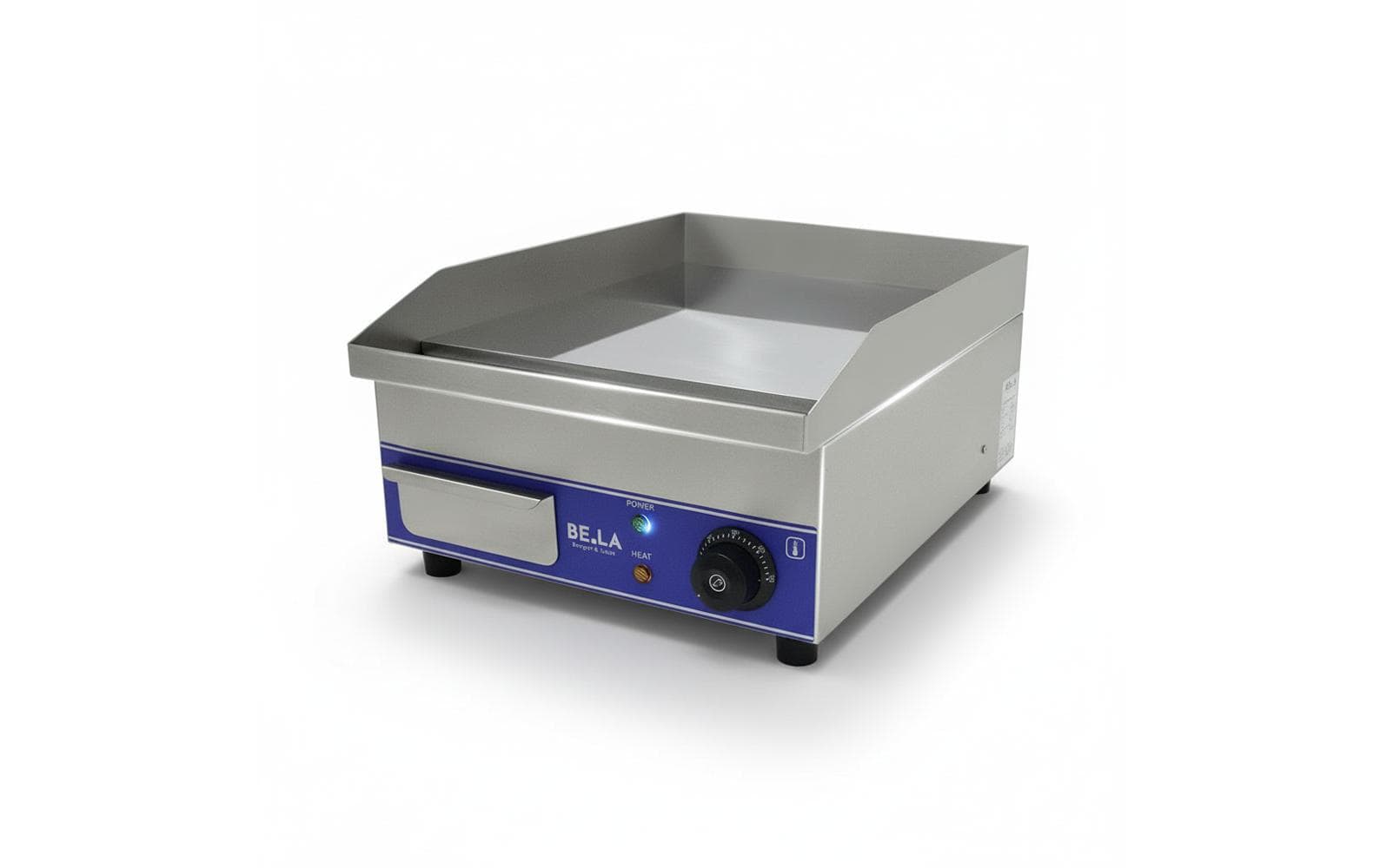 Berger lanz BergerLanz Elektro-Plattengrill D360 – 36 cm, 2100 W, Edelstahl – grau