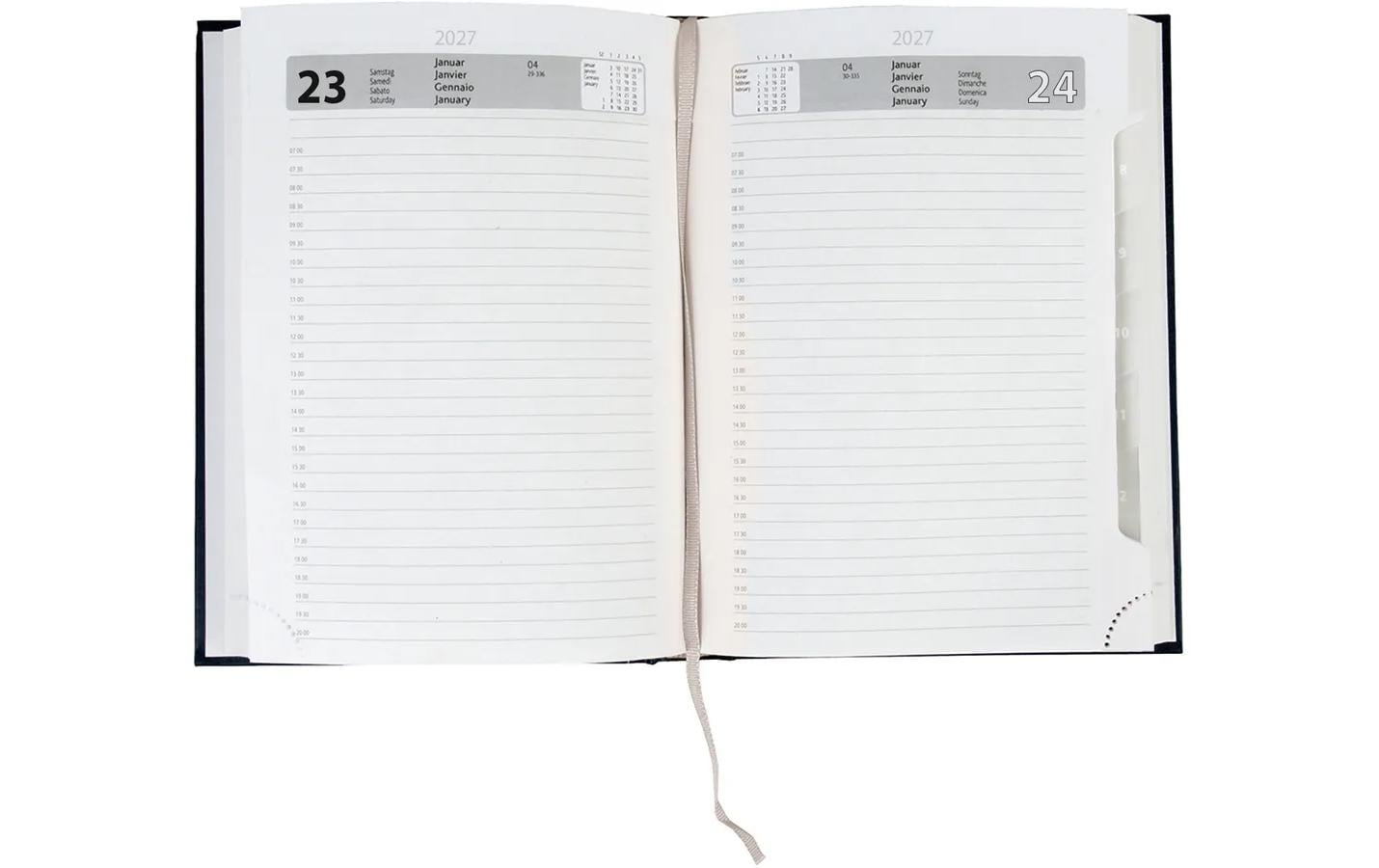 Simplex Simply Red – Wochenagenda 2027, 3 Tage/1 Seite, A5, Spiralbindung, Rot
