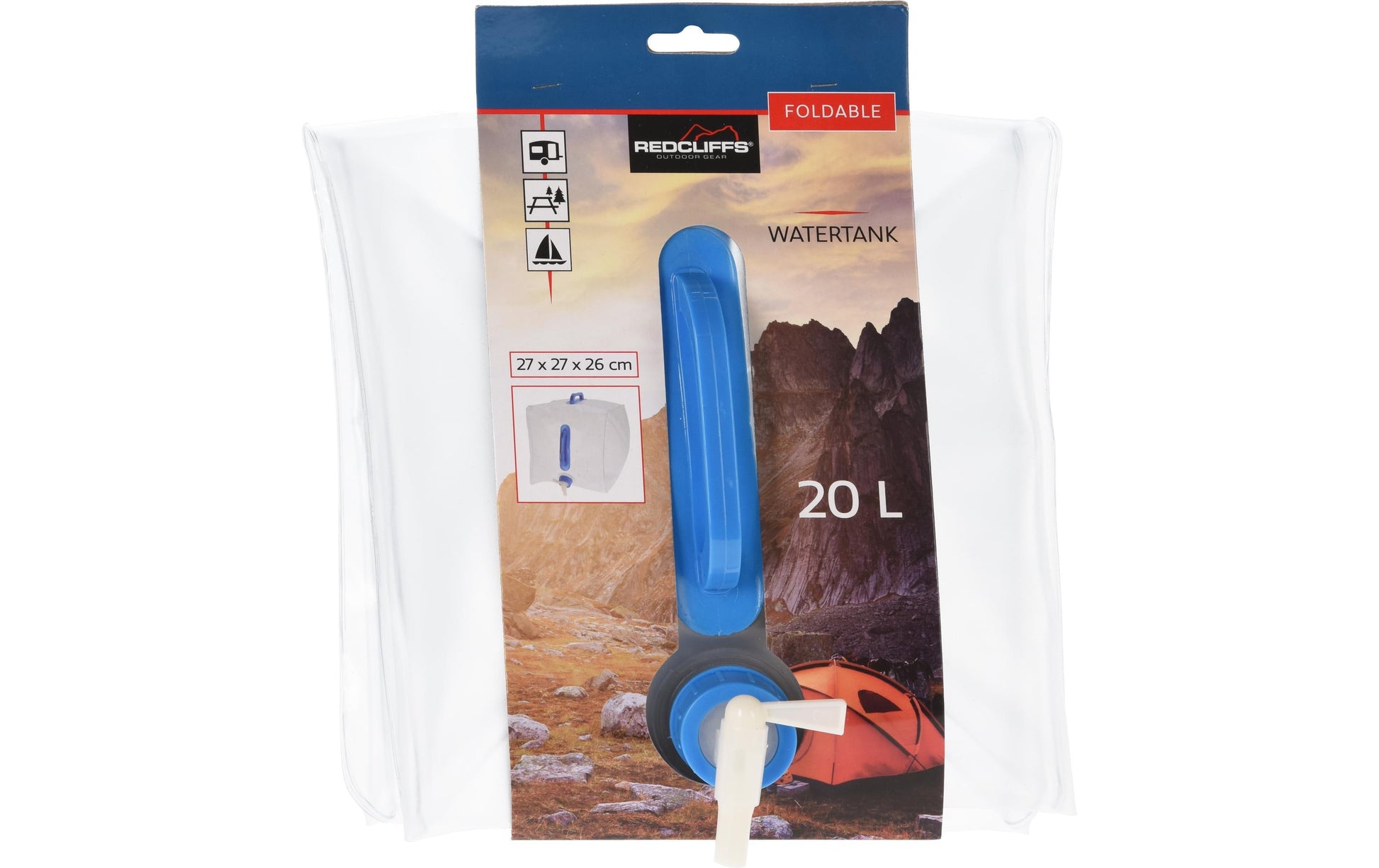 FTM Wasserkanister Faltbar Trinkflasche 20 l – Weiss