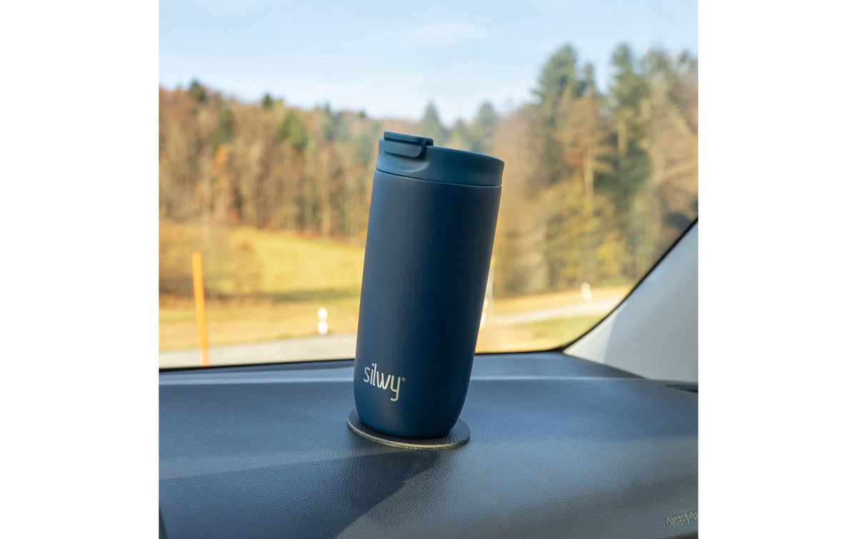Silwy Becher Magnet-Thermo-Cup – Edelstahl, Dunkelblau