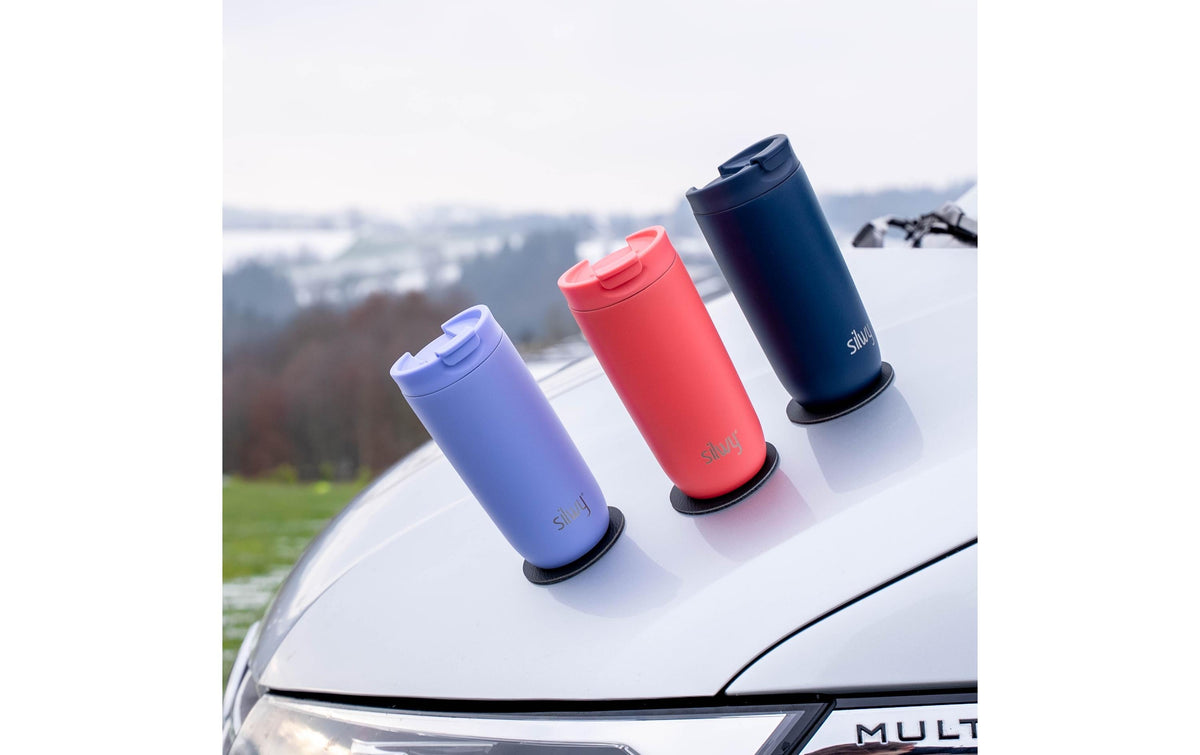 Silwy Becher Magnet-Thermo-Cup – Edelstahl, Dunkelblau