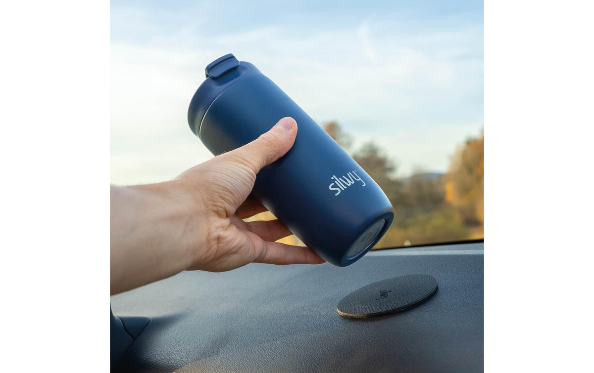 Silwy Becher Magnet-Thermo-Cup – Edelstahl, Dunkelblau