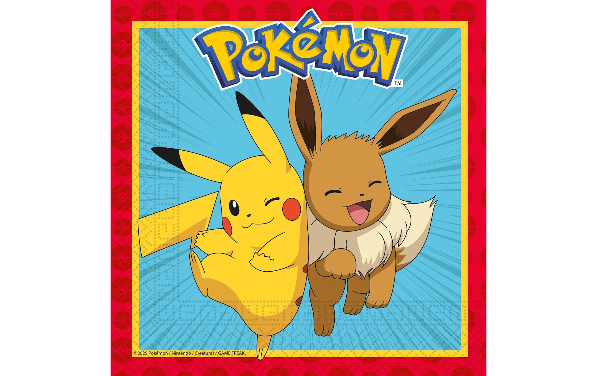 We fiesta party Pokémon Servietten – 33 × 33 cm, 2-lagig – 20 Stück