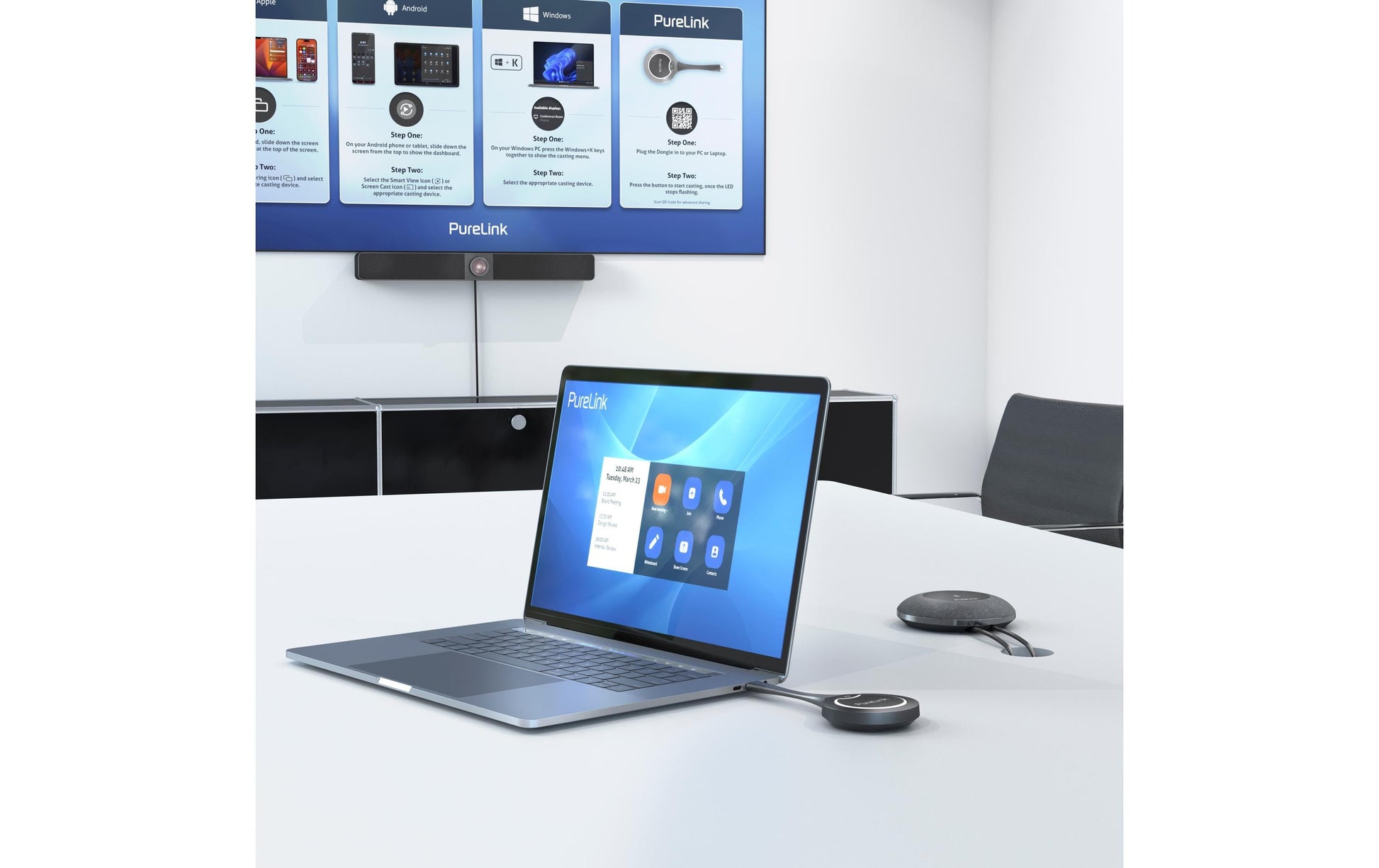 Purelink Vuelogic VL-DGL200 – Drahtloses Präsentationssystem – 4K, USB, für Windows 10, Windows 11, macOS und andere
