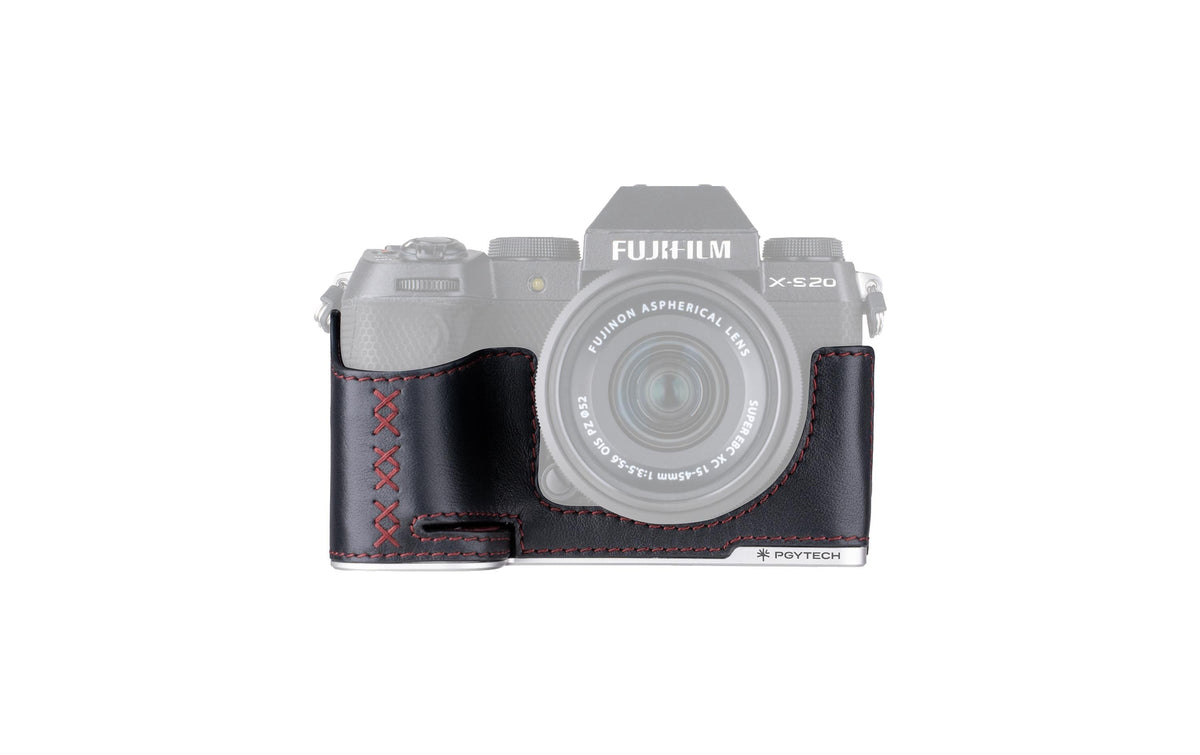 PGYTECH Schutzhülle – Schulterriemen, Akkufach, 1/4" Gewinde – für Fujifilm X-S20 – Schwarz