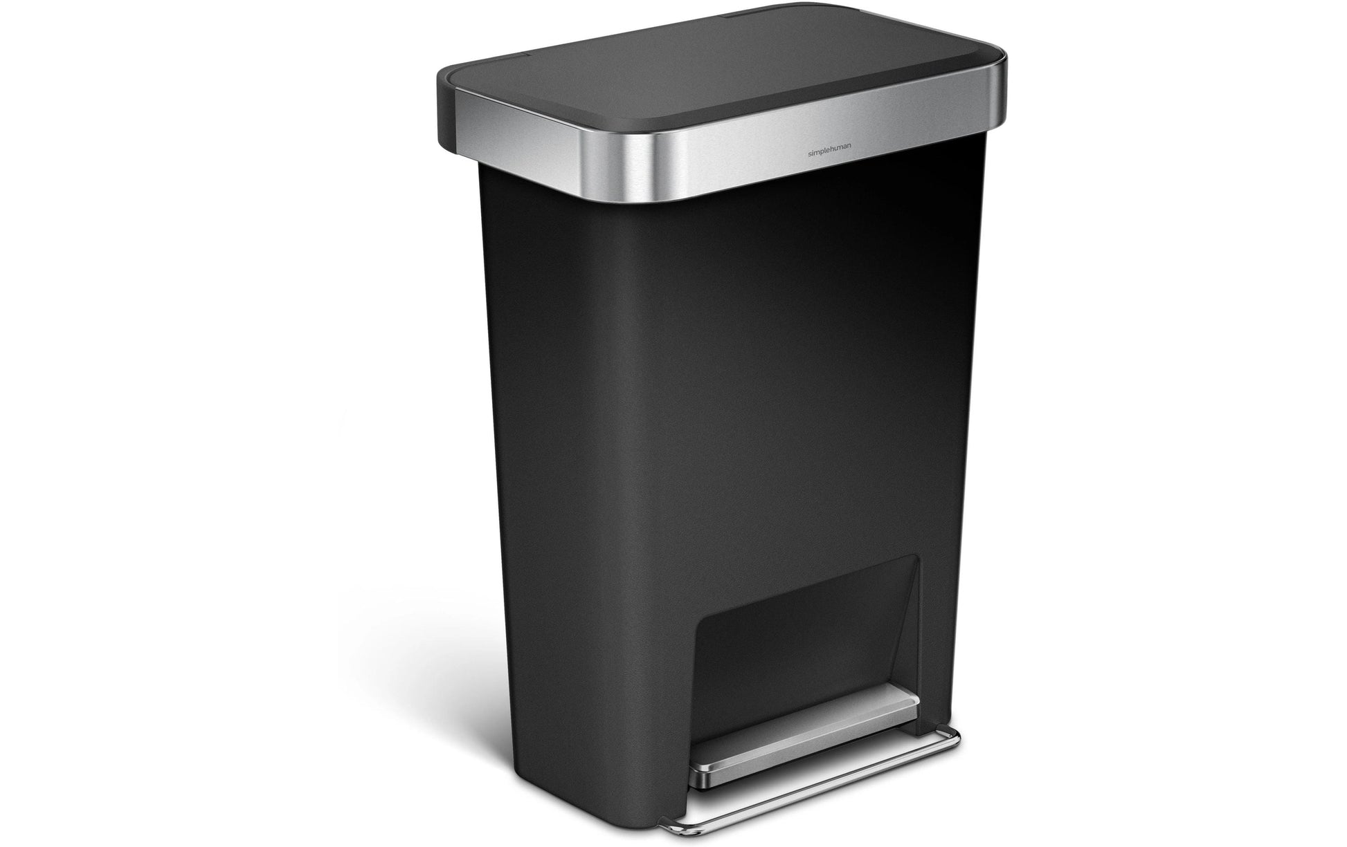 simplehuman Treteimer CW1385CB – 45 l – Kunststoff, rechteckig – schwarz