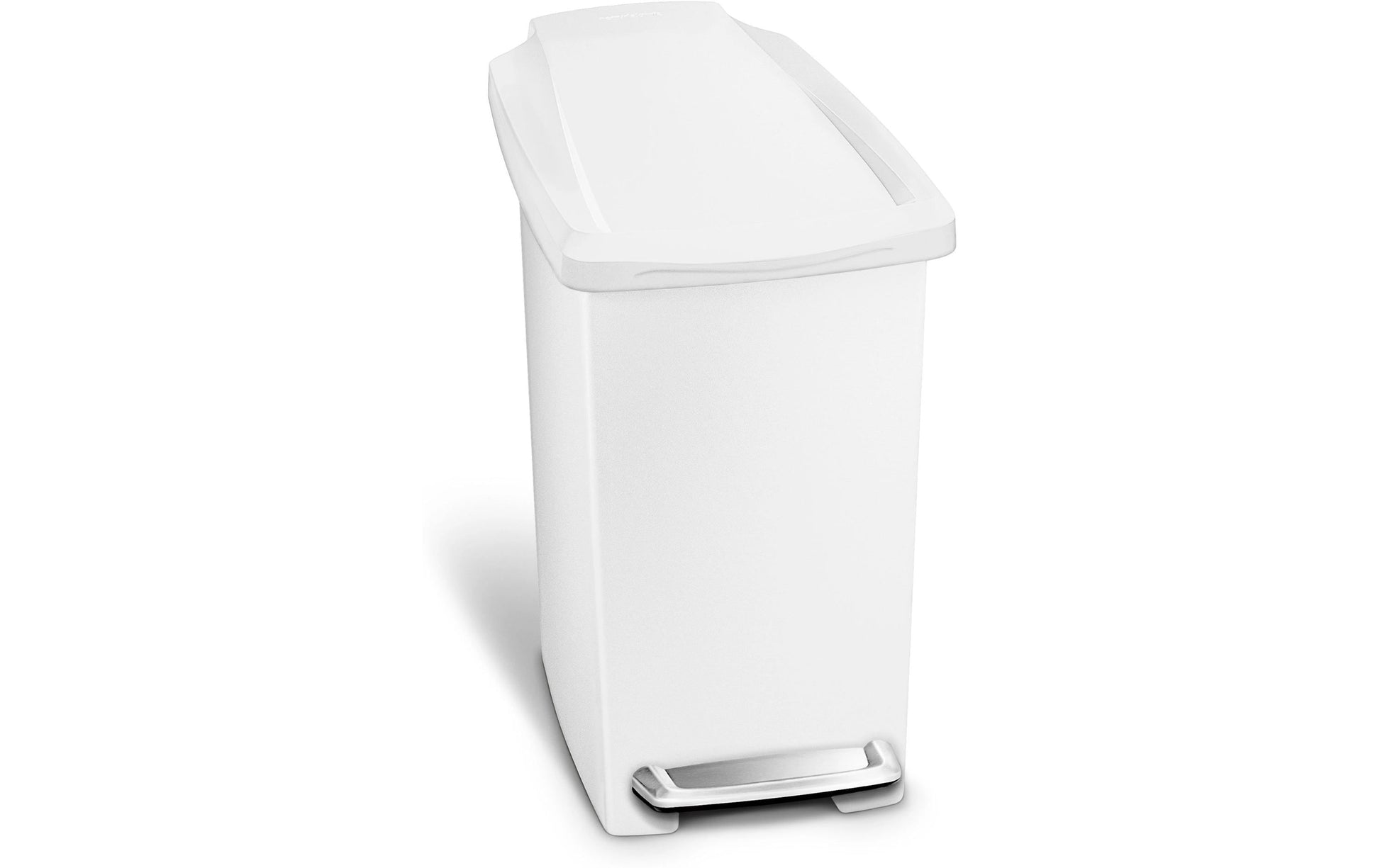 Simplehuman Treteimer – 10 l – Kunststoff, rechteckig – weiss