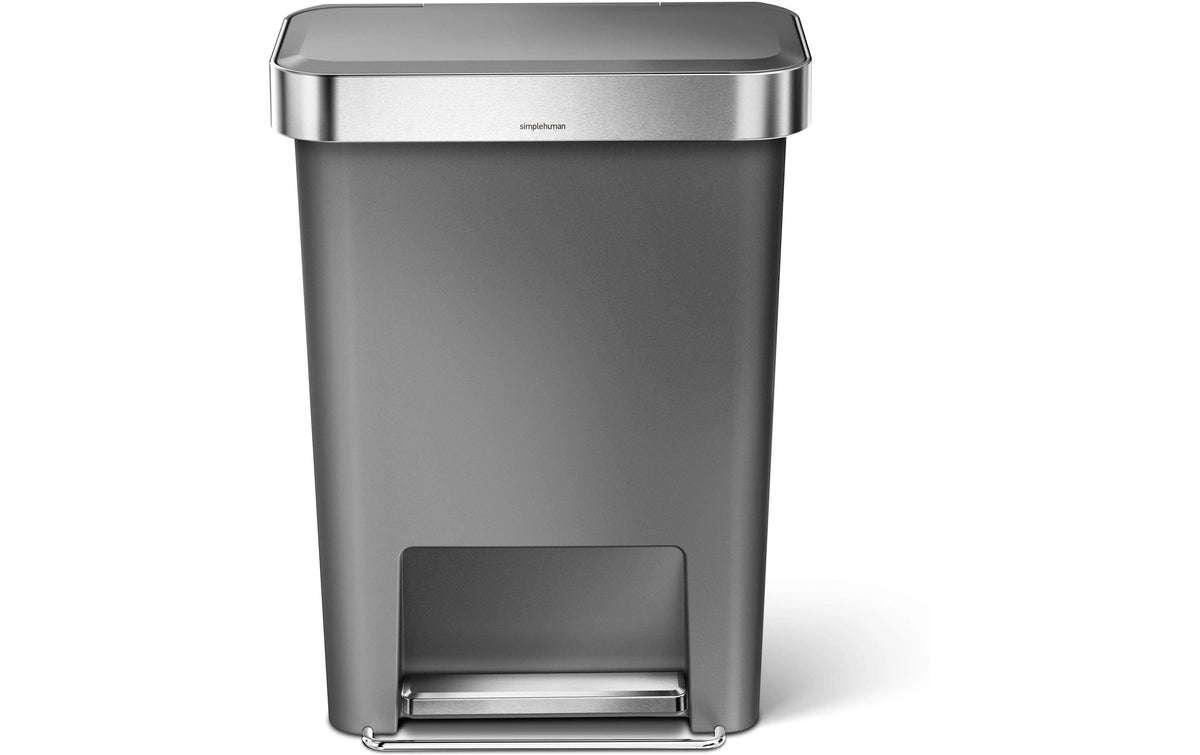 Simplehuman Treteimer – 45 l – Kunststoff, rechteckig – grau