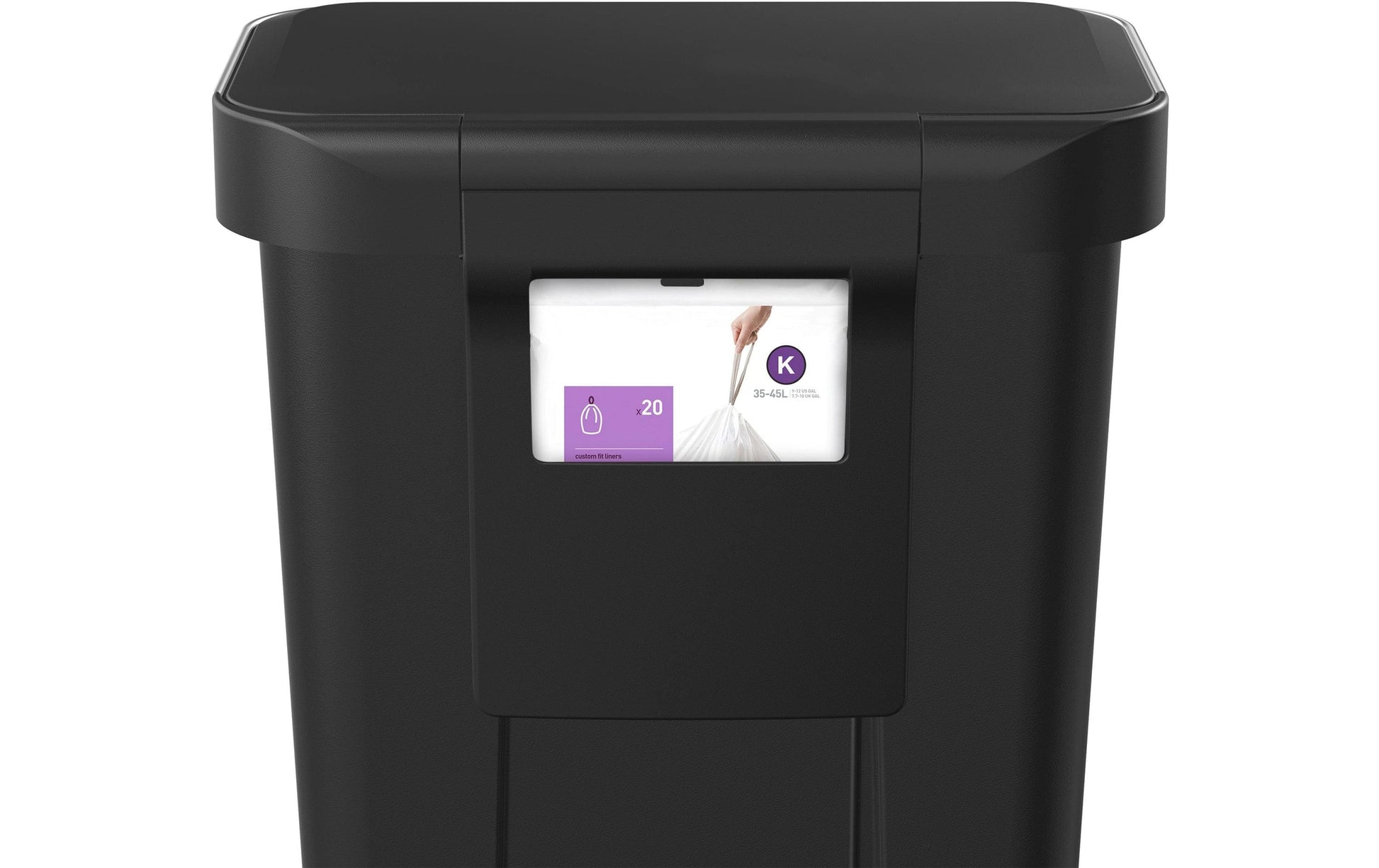 simplehuman Treteimer CW1385CB – 45 l – Kunststoff, rechteckig – schwarz