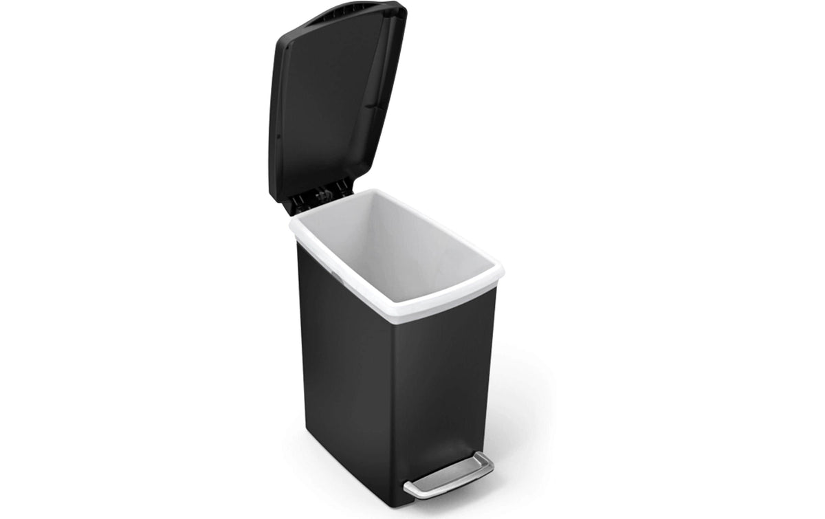 Simplehuman Treteimer – 10 l – Kunststoff, rechteckig – schwarz