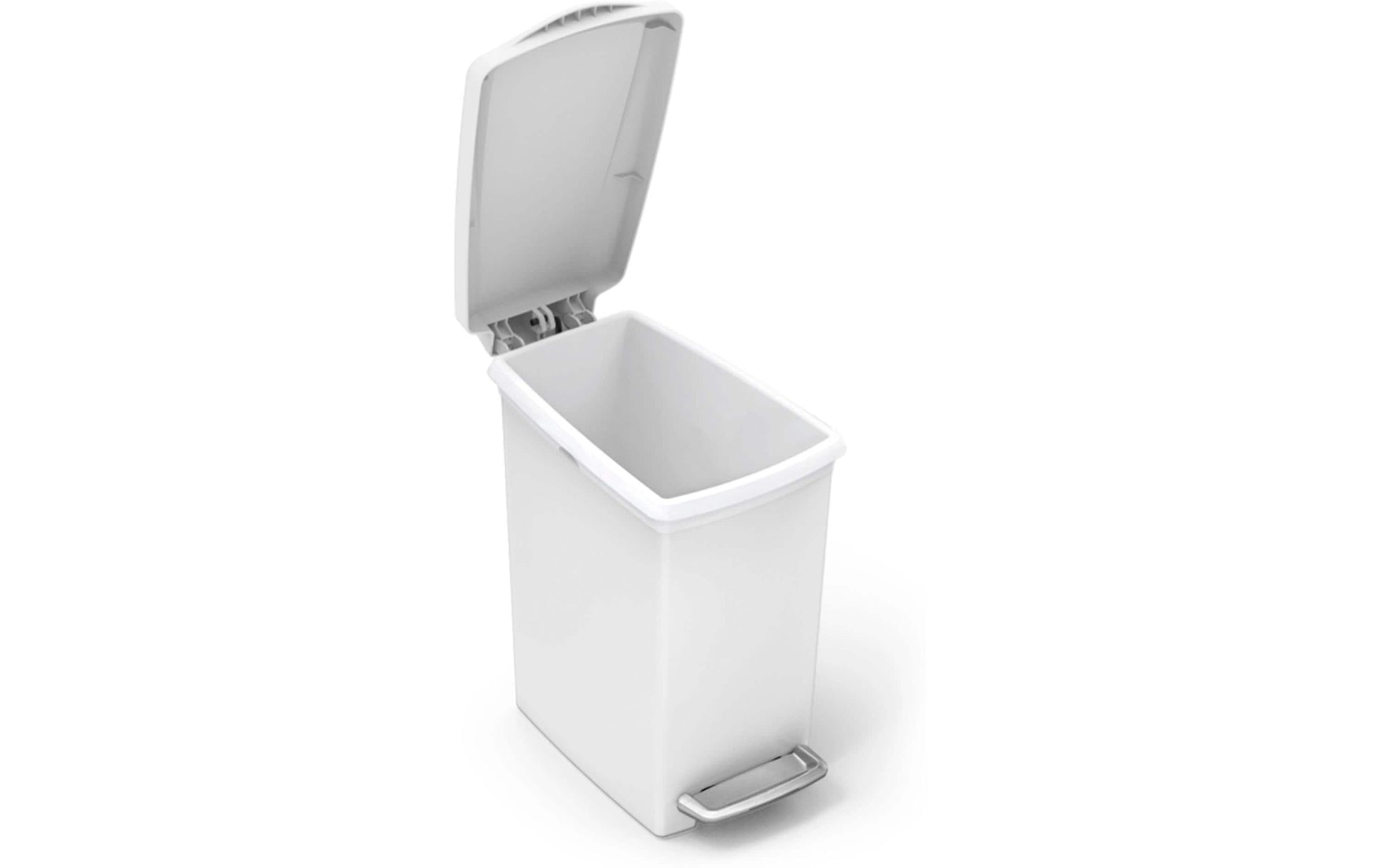Simplehuman Treteimer – 10 l – Kunststoff, rechteckig – weiss