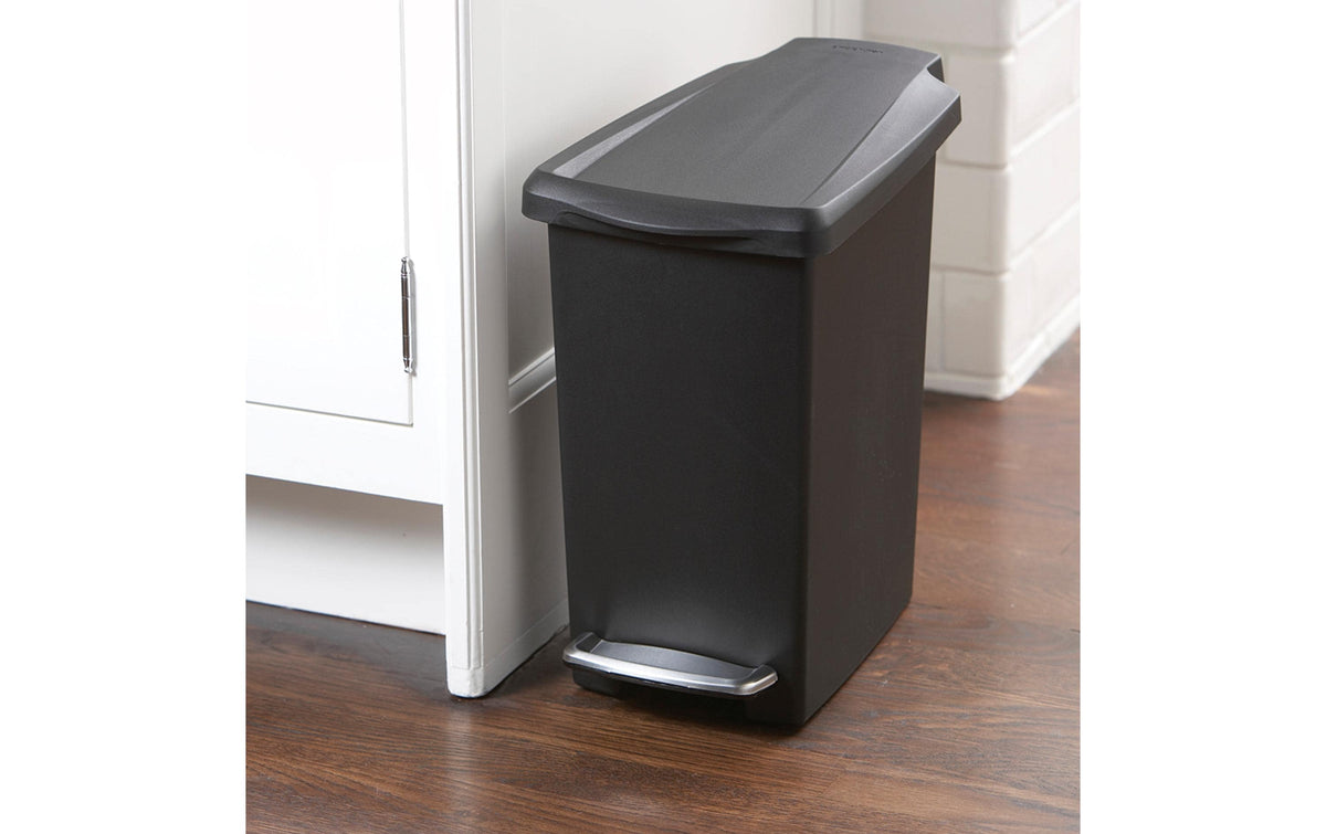 Simplehuman Treteimer – 10 l – Kunststoff, rechteckig – schwarz
