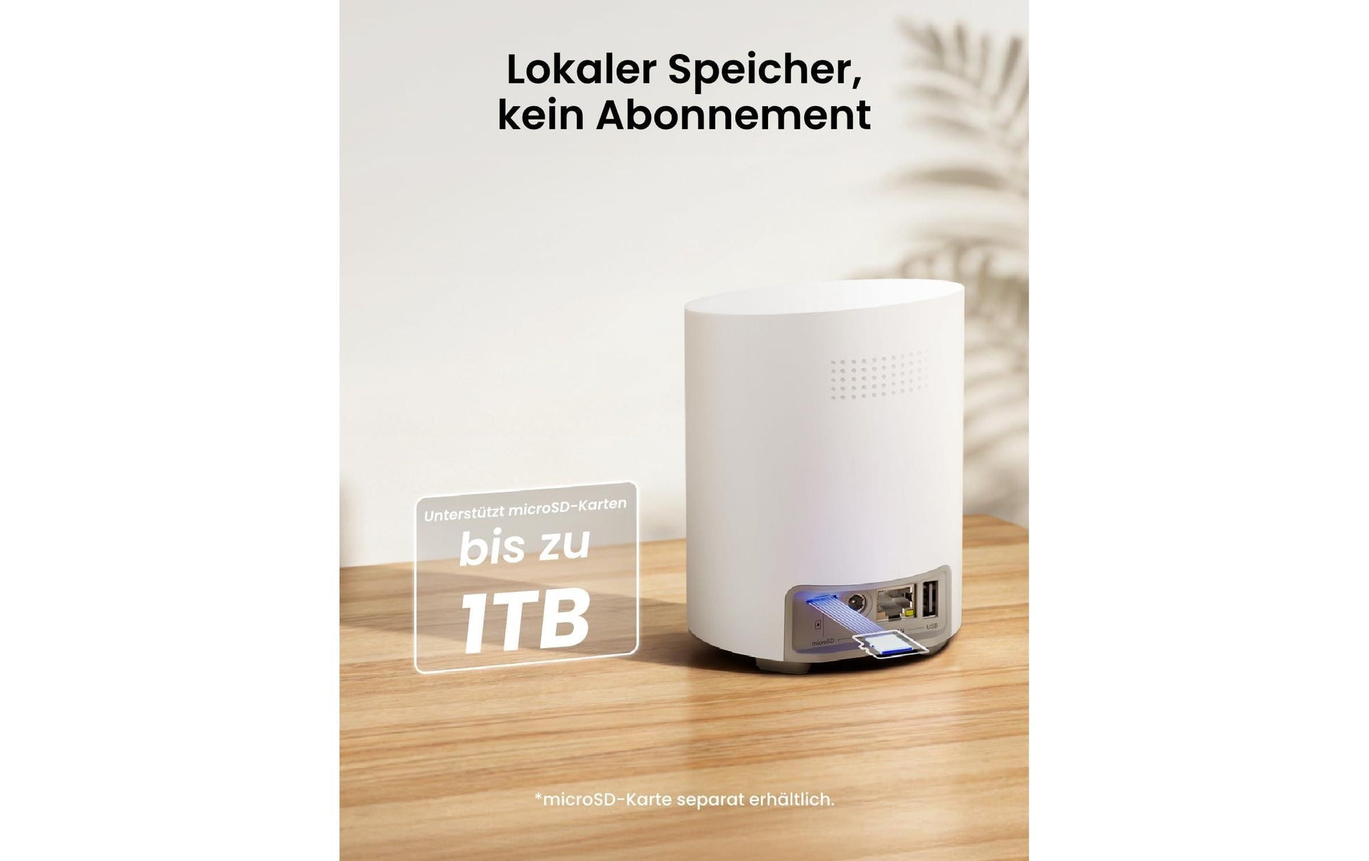 Reolink zubehör Reolink Home Hub Mini – Basisstation – RJ-45 (LAN), WLAN, Externes Netzteil – für Amazon Alexa, Google Home
