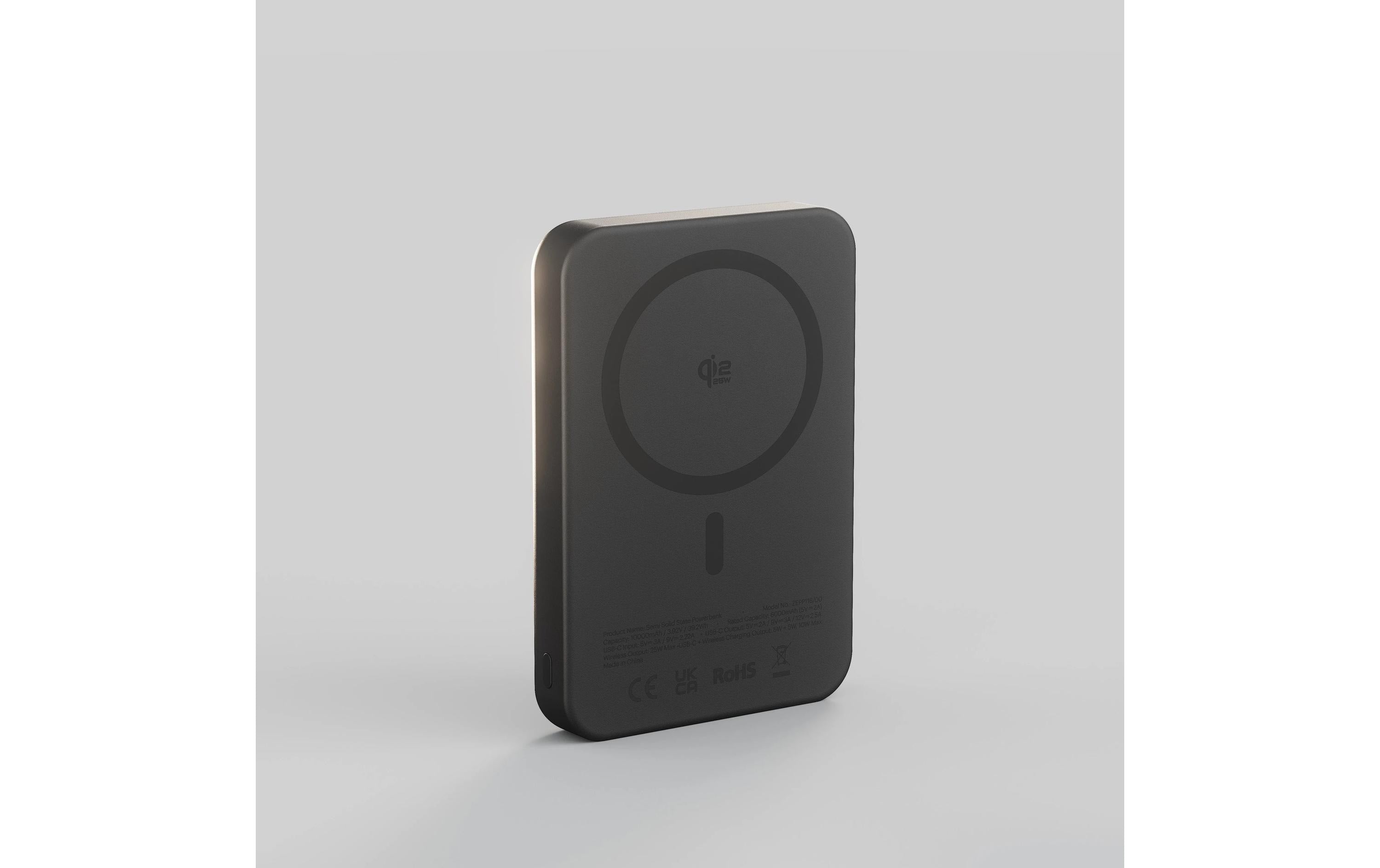 Zens MagSafe Powerbank 10'000 mAh – 25 W PD, Qi2 25 W, 1× USB-C, Schwarz