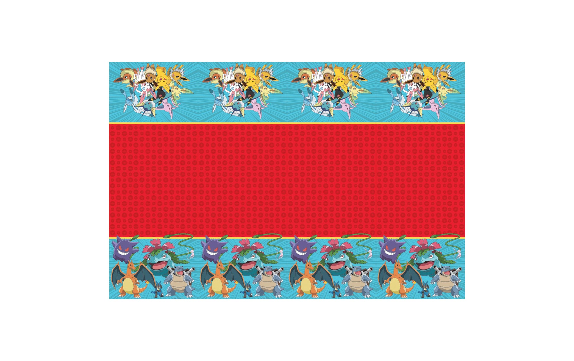 We fiesta party Fiesta Tischdecke – 120×180 cm, Kunststoff, Blau/Rot, Pokémon