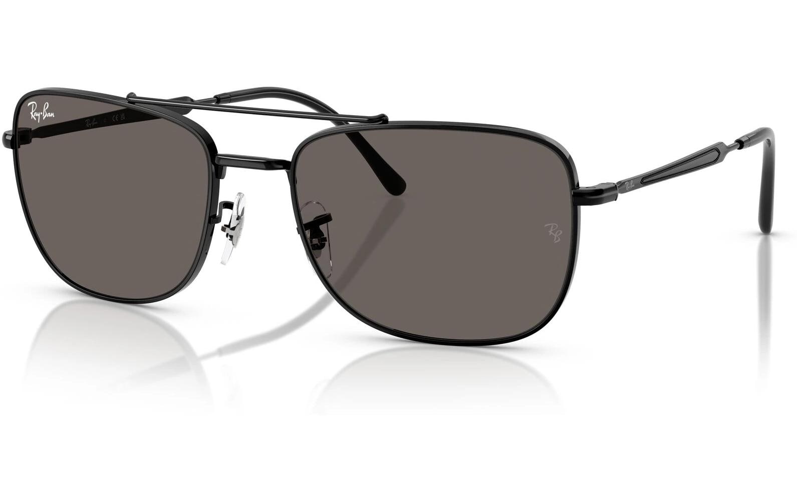 Ray-Ban Schutzbrille RB3755 – Dunkelgraue Gläser, UV-Schutz, Schwarzer Metallrahmen