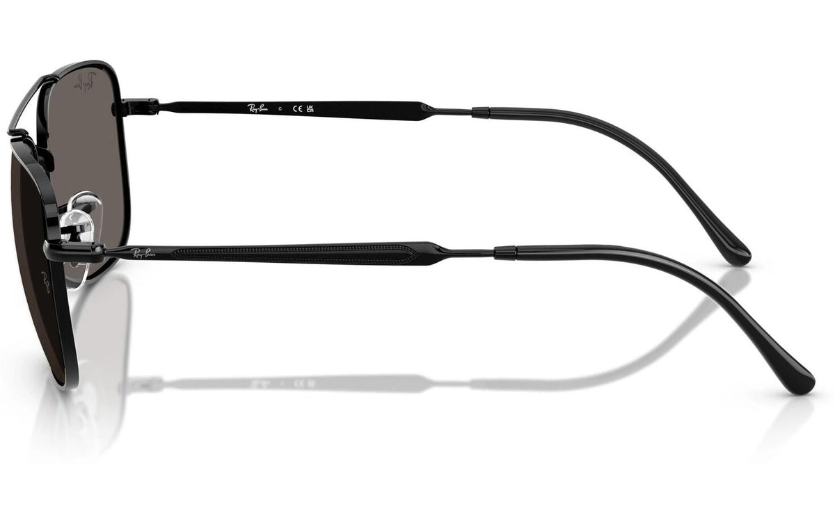 Ray-Ban Schutzbrille RB3755 – Dunkelgraue Gläser, UV-Schutz, Schwarzer Metallrahmen