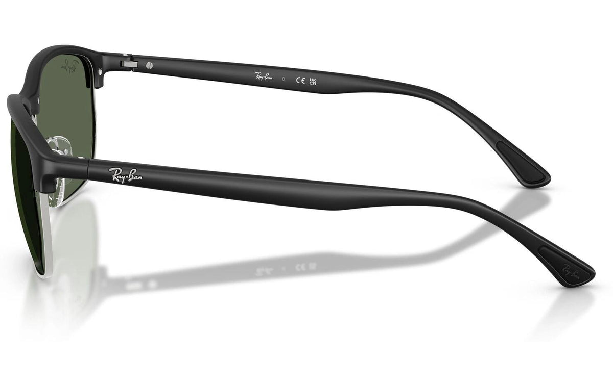 Ray-Ban Schutzbrille RB4469 – Dunkelgrüne Gläser, UV-Schutz, Schwarz