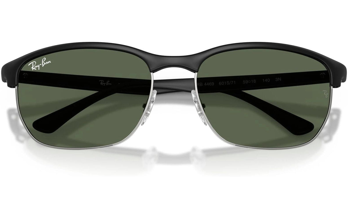 Ray-Ban Schutzbrille RB4469 – Dunkelgrüne Gläser, UV-Schutz, Schwarz