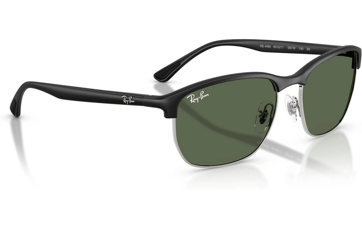 Ray-Ban Schutzbrille RB4469 – Dunkelgrüne Gläser, UV-Schutz, Schwarz