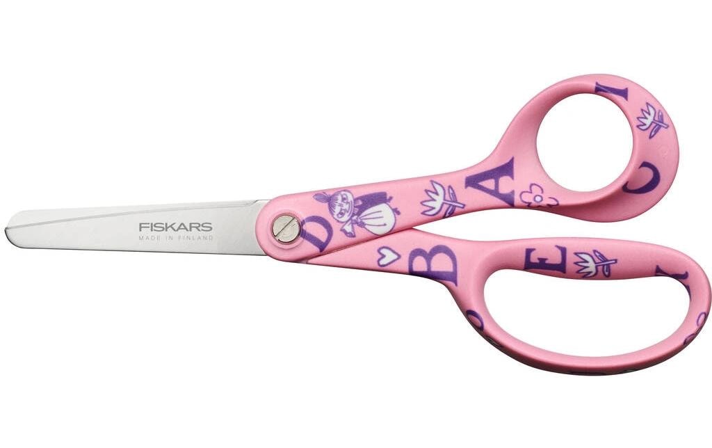 Fiskars Kinderschere 1,4 cm, für Rechtshänder – Edelstahl, Rosa