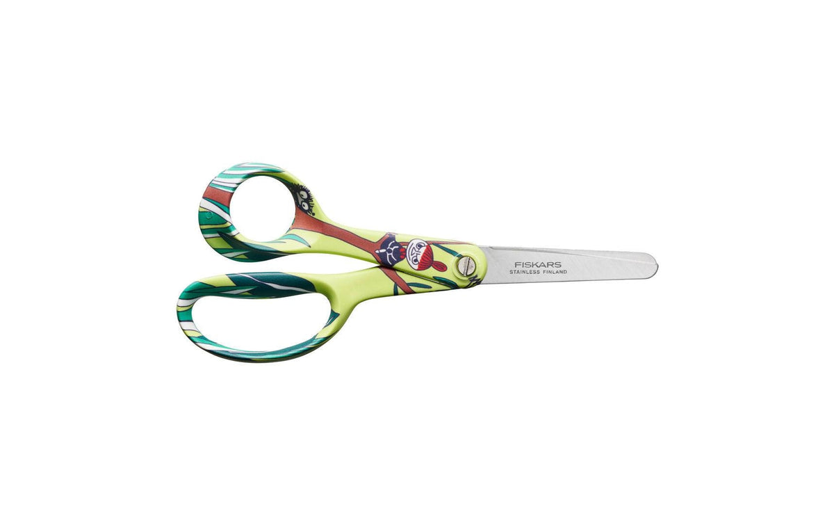 Fiskars Moomin ABC Little My Kinderschere 13,0 cm, für Linkshänder – Edelstahl, Grün