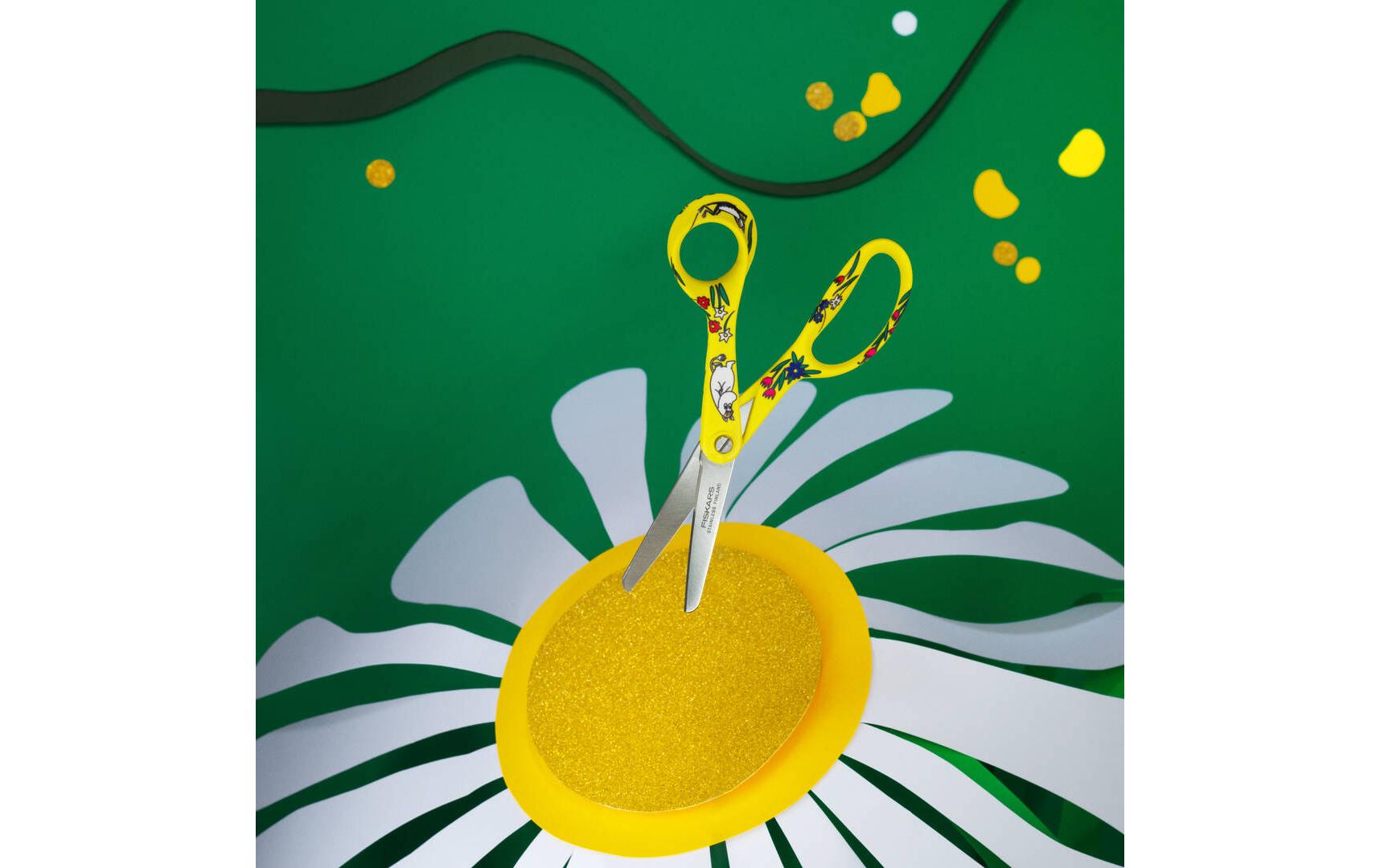 Fiskars Kinderschere 15,8 cm, für Rechtshänder – Edelstahl, Gelb