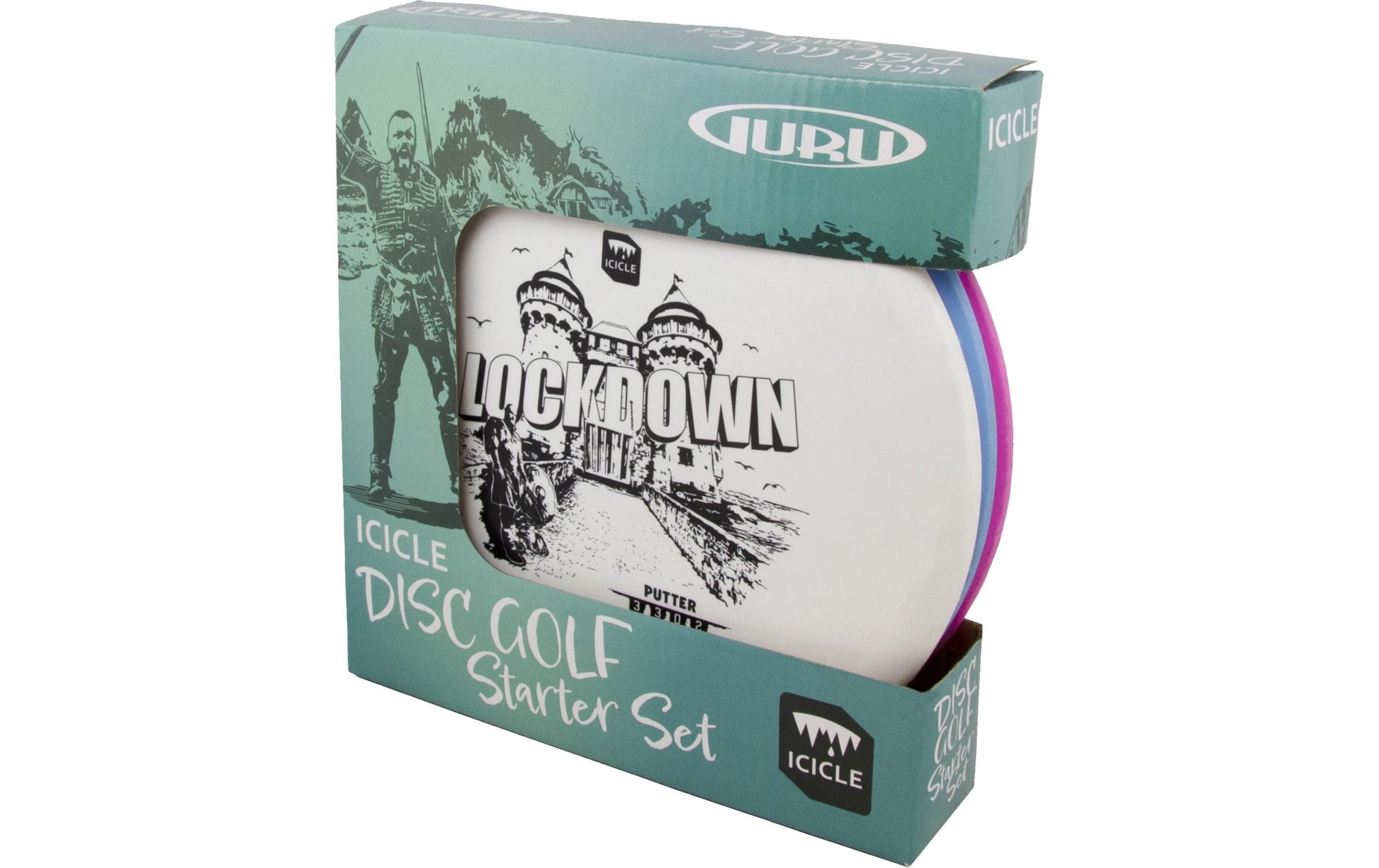 Schildkröt Funsports Guru Disc Golf Set – Starter-Set – 3-teilig – ab 6 Jahren – Kunststoff – blau/rosa/weiss