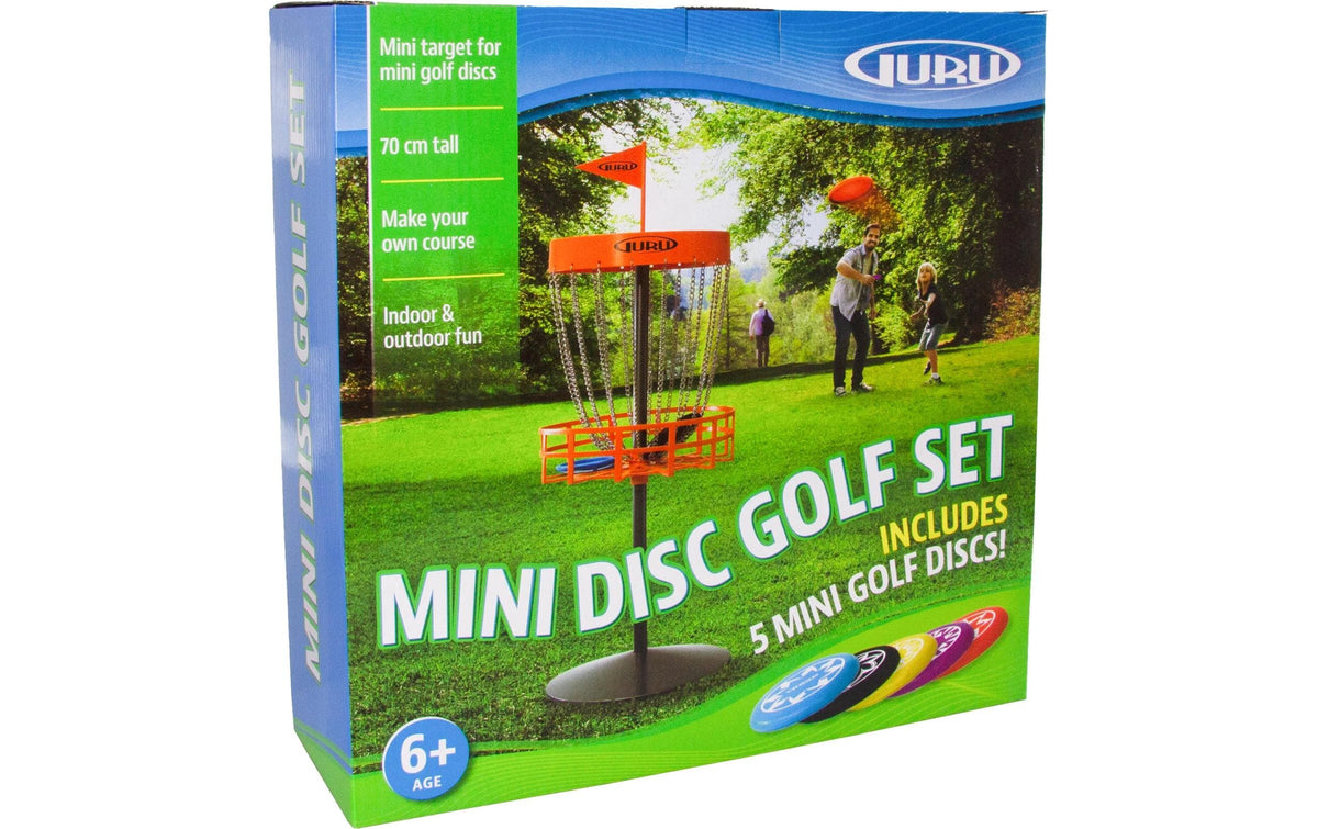 Schildkröt funsports Disc-Golf Mini-Basket-Set – 5 Scheiben, 1 Stück, ab 6 Jahren, Metall/PP/Stahl, mehrfarbig
