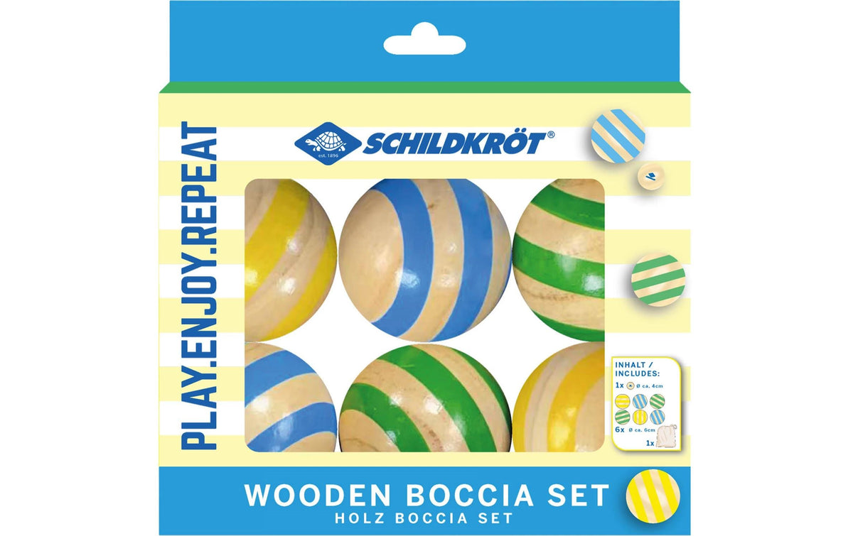 Schildkröt funsports Boccia-Set – 2 Stück – ab 5 Jahren – Pinienholz, braun – FSC