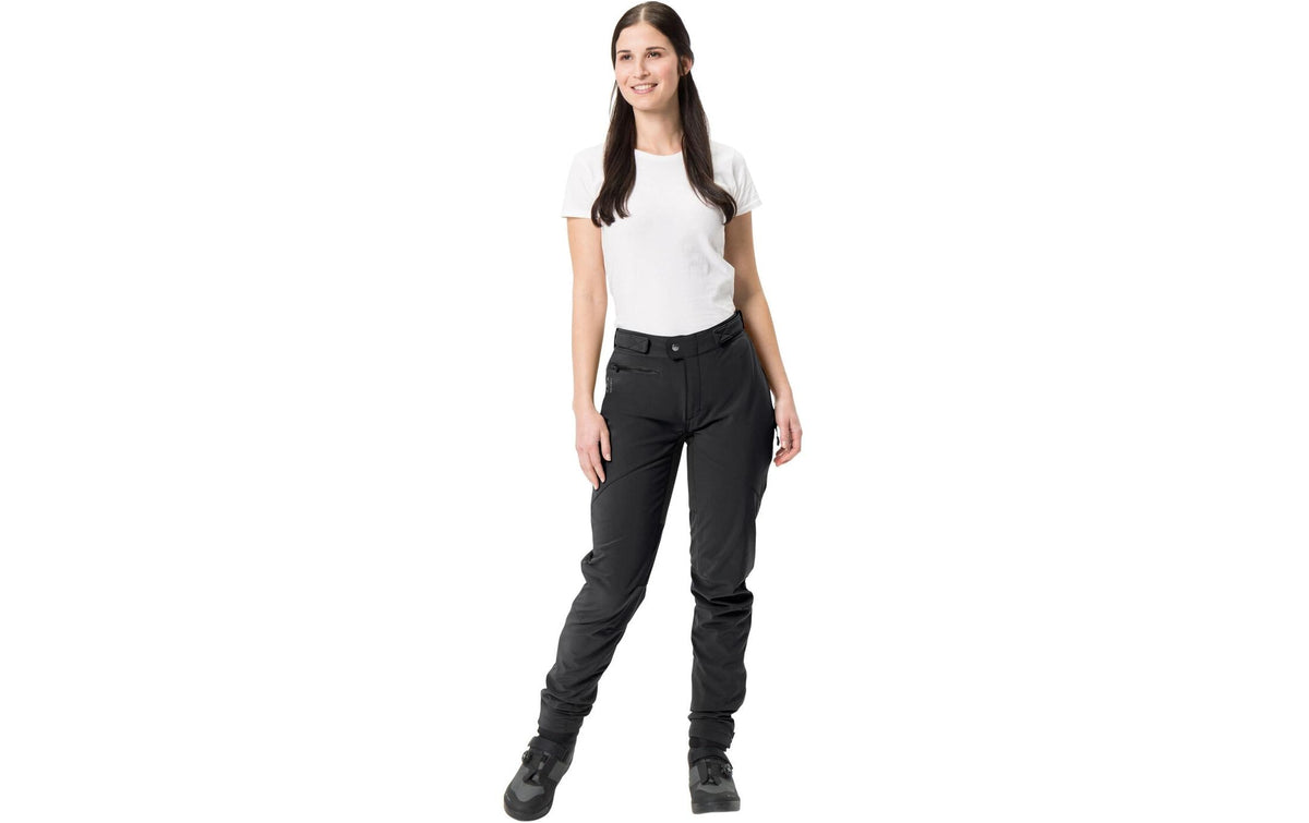 VAUDE Softshellhose Qimsa II – Grösse 44 – Schwarz, Polyester/Elasthan, wasserfest, reflektierend