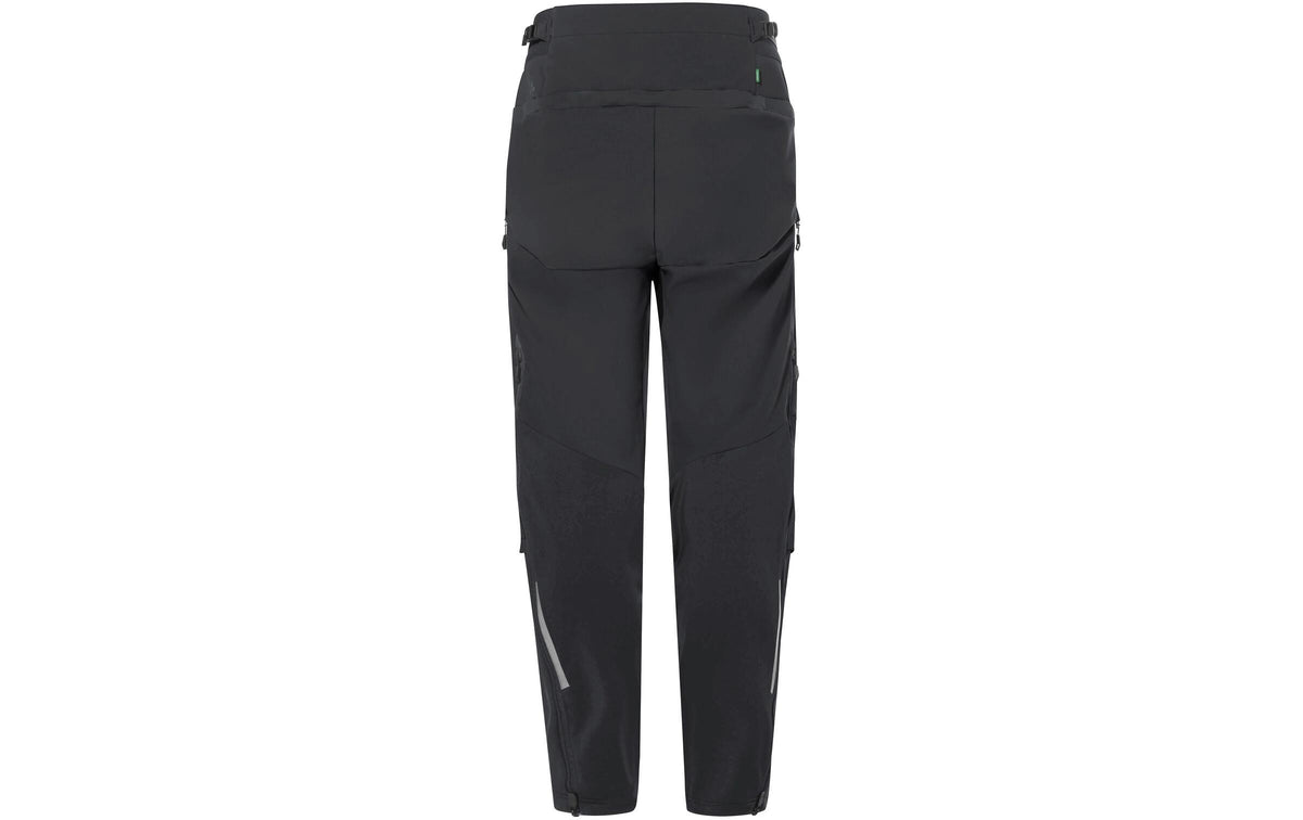 VAUDE Softshellhose Qimsa Pro – M – Schwarz, Softshell (recycelt), winddicht, wasserabweisend, reflektierend
