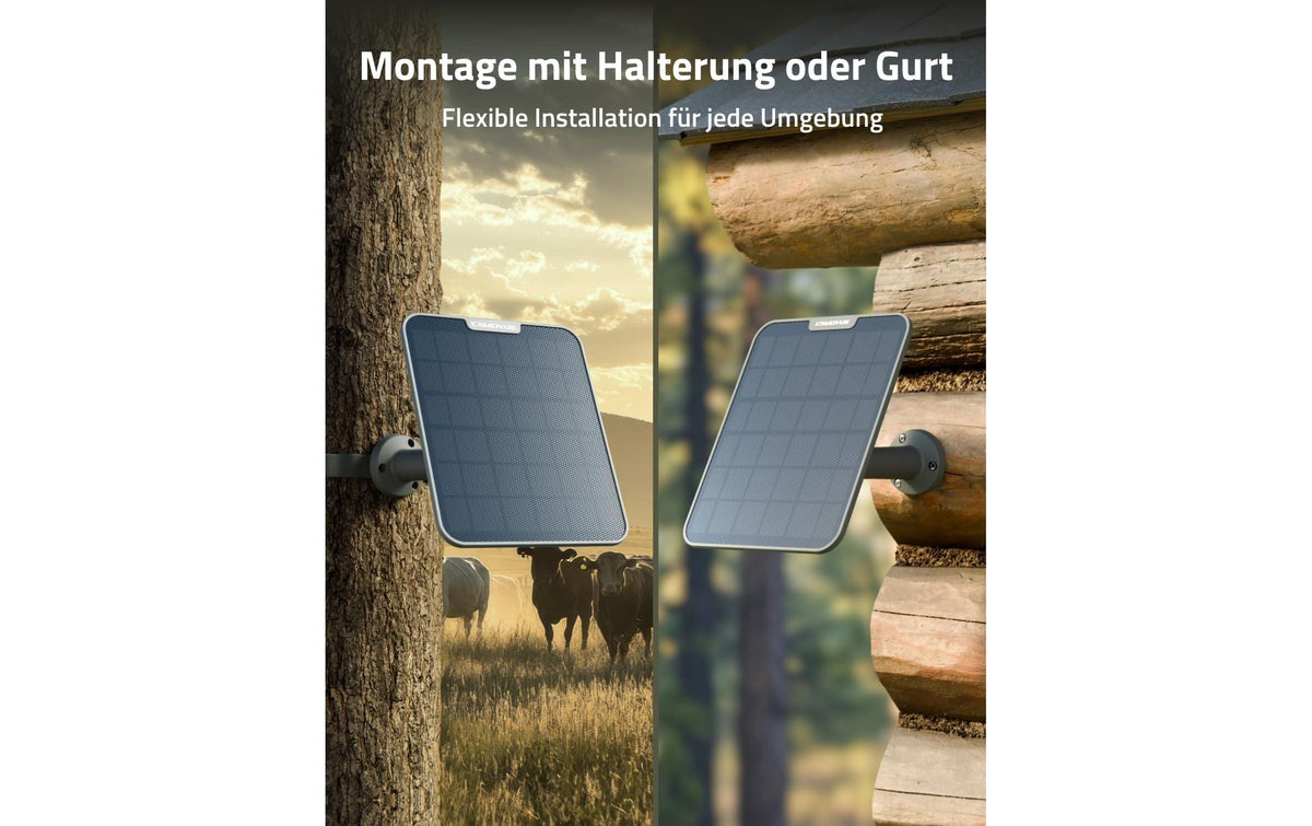 Reolink zubehör Camovue Talon Pro Solarpanel – 4 m Kabel, USB-C – für Camovue S130 – Schwarz