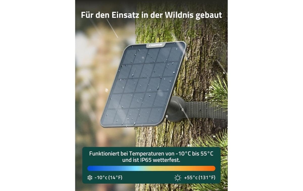 Reolink zubehör Camovue Talon Pro Solarpanel – 4 m Kabel, USB-C – für Camovue S130 – Schwarz