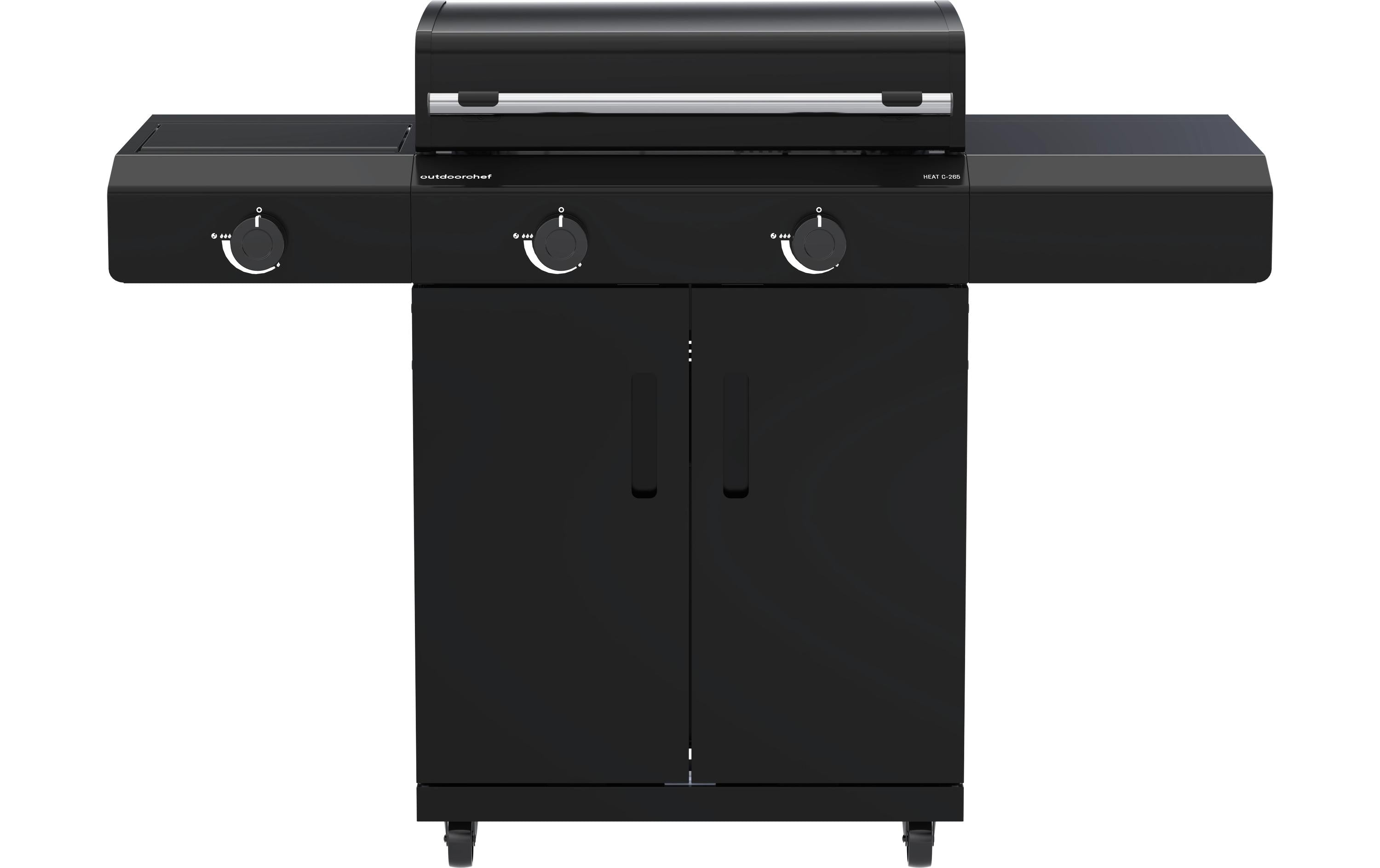 OUTDOORCHEF Gasgrill Heat C-265 – 2 Brenner, 10 100 W – Schwarz