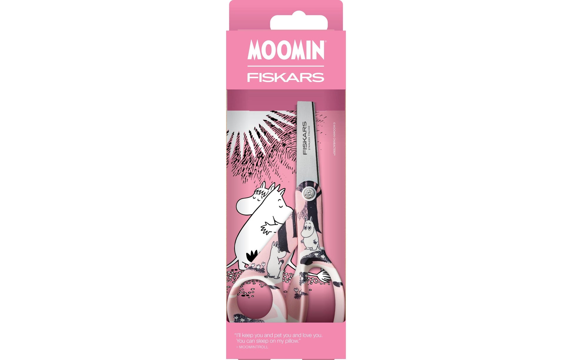 Fiskars Moomin Love Schere 21,0 cm, für Rechtshänder – Edelstahl, Rosa