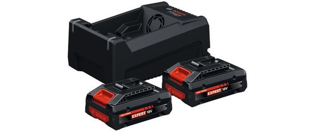 Bosch Professioneller Akku & Ladegerät 18 V 4 Ah (72 Wh) – 2× EXBA 18V-40, GAL C – für AMPShare 18 V