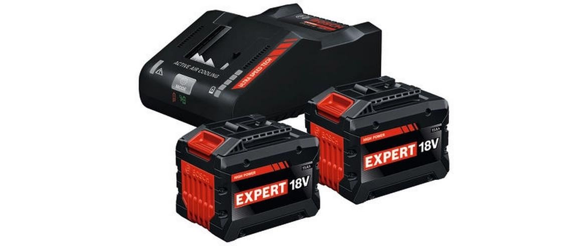 Bosch Professioneller Akku 18 V 15 Ah – mit Ladegerät – für AMPShare 18 V