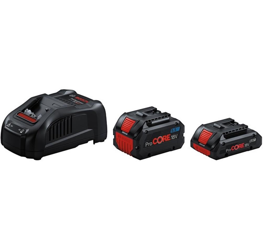 Bosch Professionelles Akku- & Ladegerät-Set 18 V 5,5 Ah (99 Wh) – 2 Stk – für AMPShare 18 V
