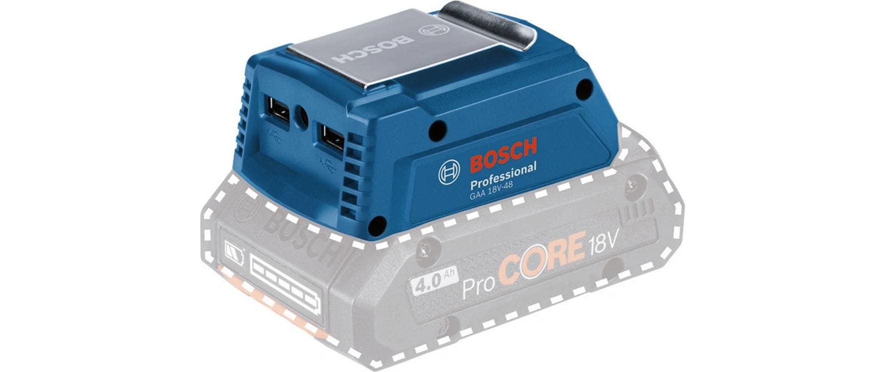 Bosch Professionelles GAA 18V-48 Ladegerät 18 V 2,4 A – für Bosch Professional 18 V, AMPShare