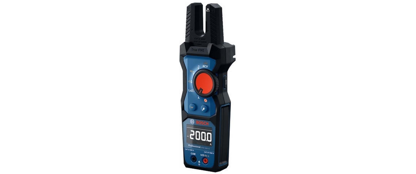 Bosch GFM 1000-15 – Stromzange – 0,1–600 V AC, AC-Strom ±3%, berührungslose Spannungsprüfung