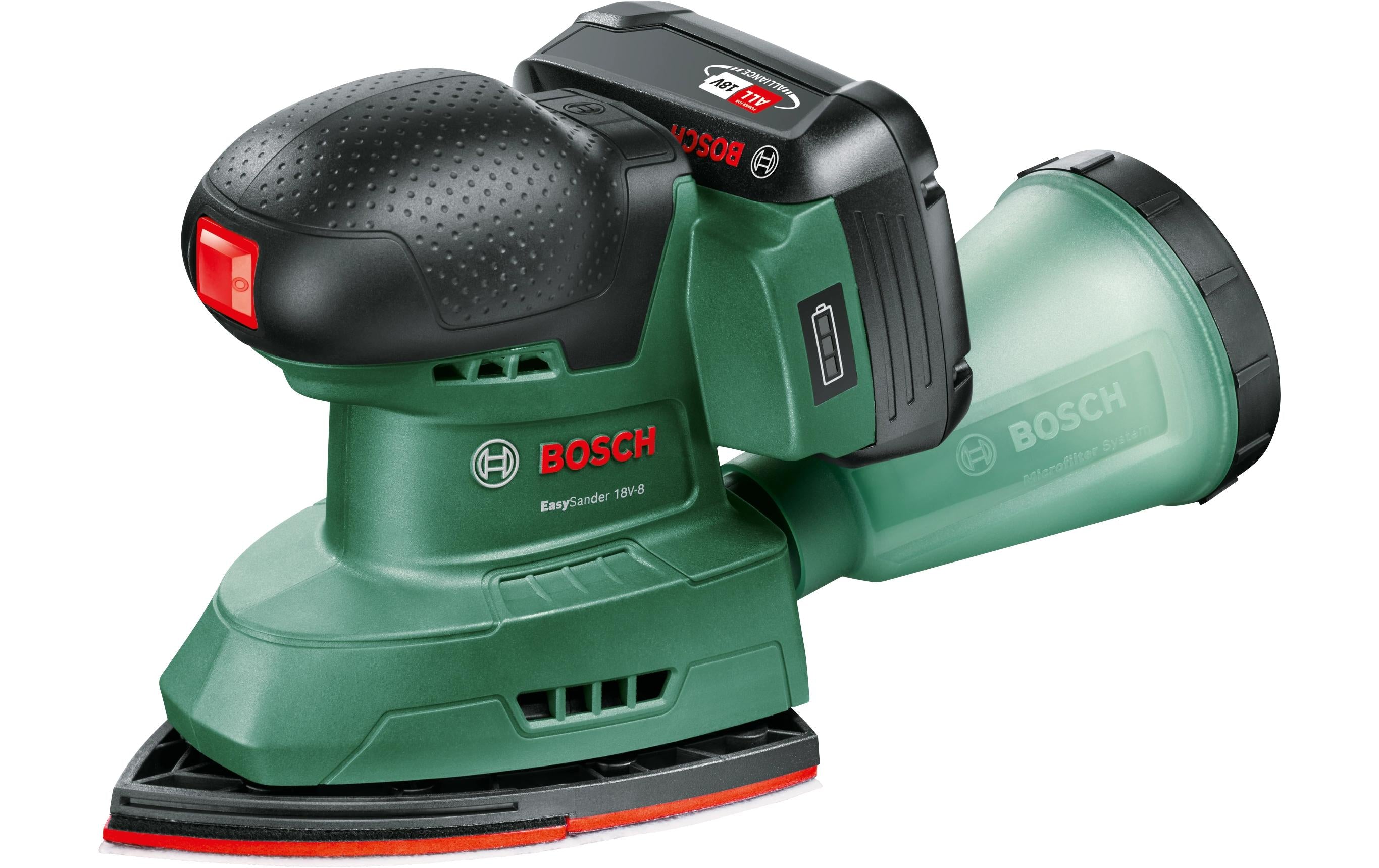 Bosch EasySander 18V-8 Akku-Multischleifer – 18 V – Klettverschluss – 35 W – 2,0 Ah & Ladegerät – POWER FOR ALL