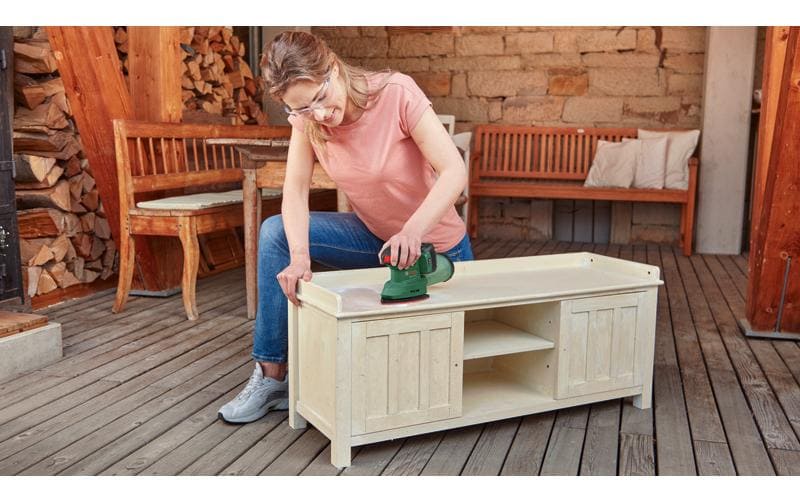 Bosch EasySander 18V-8 Akku-Multischleifer – 18 V – Klettverschluss – 35 W – 2,0 Ah & Ladegerät – POWER FOR ALL