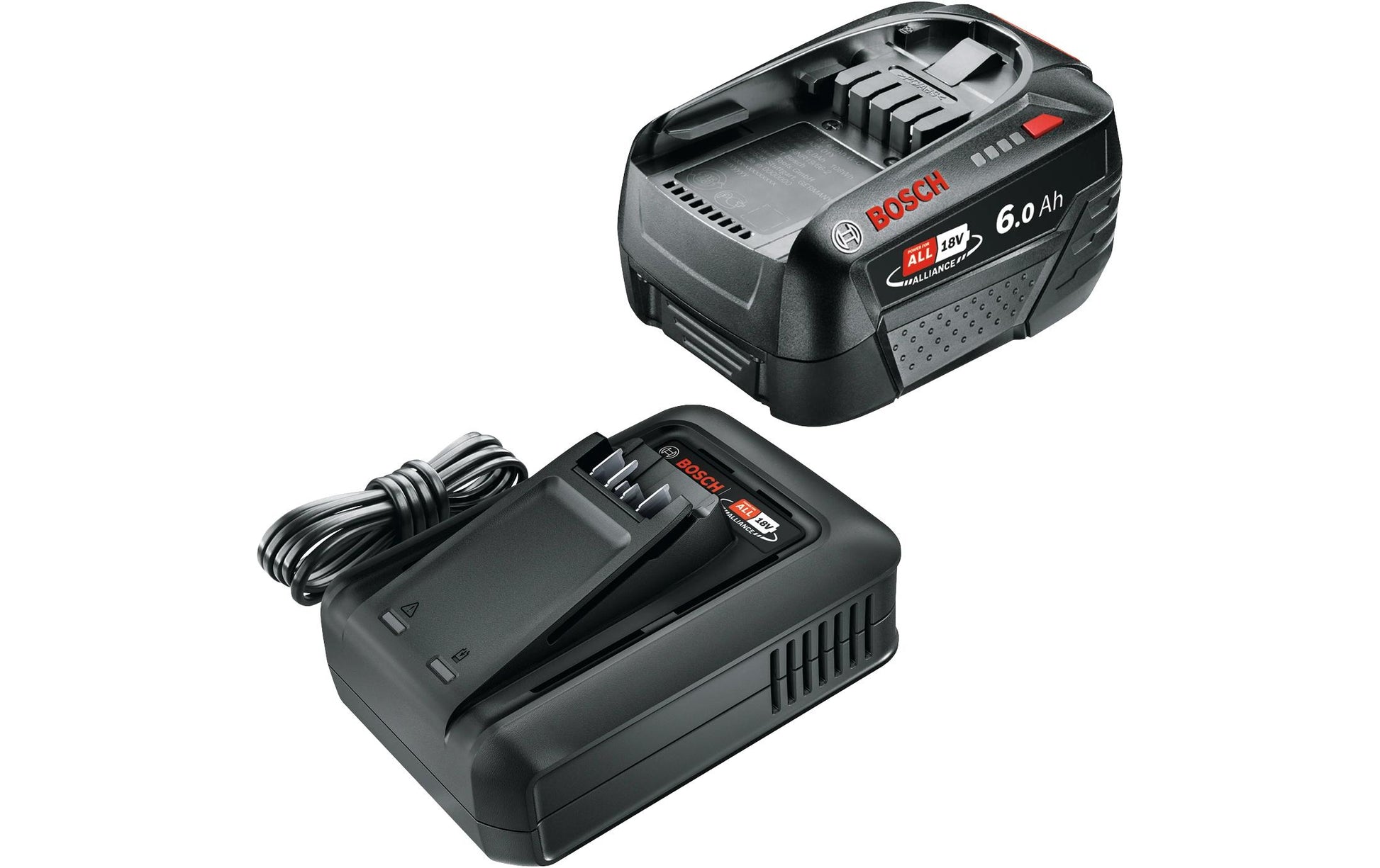 Bosch Starter-Set Akku 18 V 6 Ah (108 Wh) – Ladegerät AL18-44 – POWER FOR ALL 18 V
