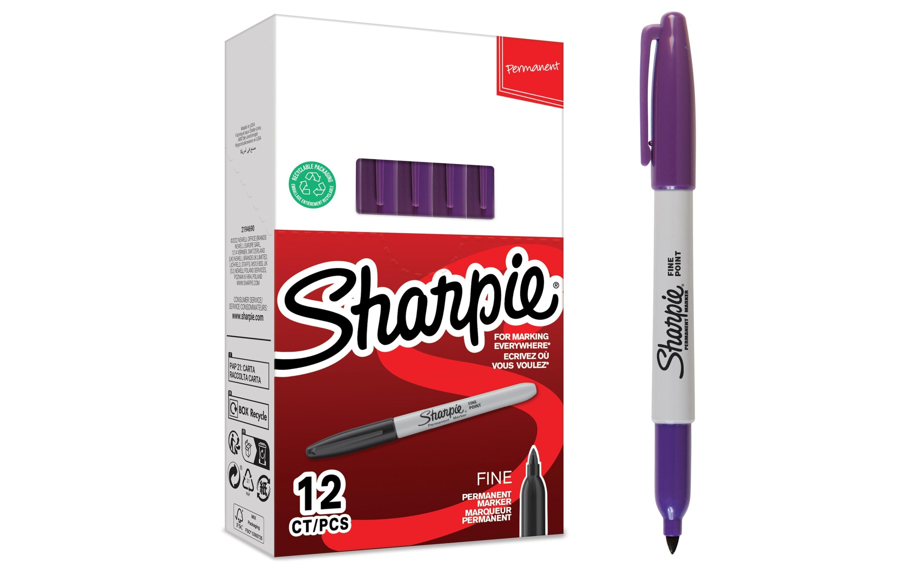 Sharpie Permanentmarker – Rundspitze – Violett – 12er-Pack