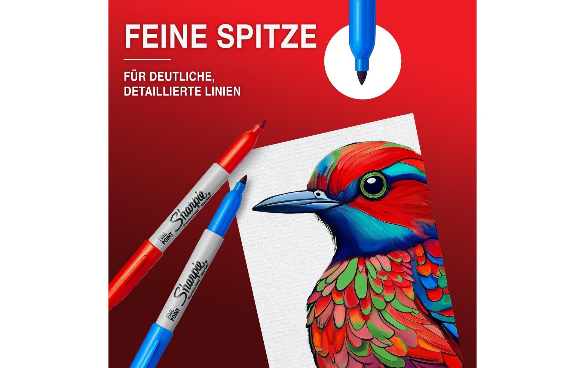 Sharpie Permanentmarker – Rundspitze – Orange – 12er-Pack