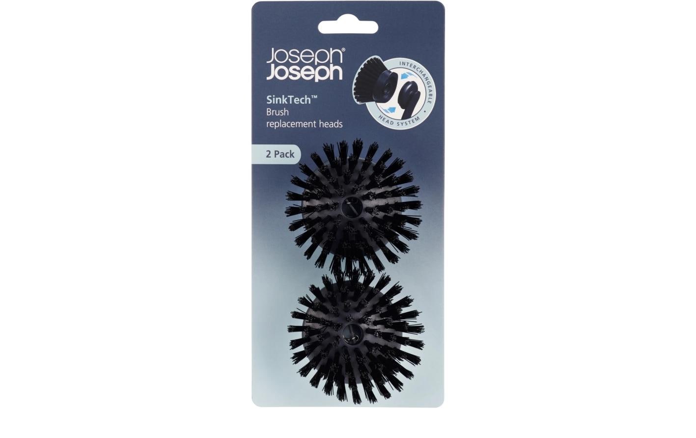 Joseph Joseph Ersatzbürste SinkTech – 2 Stk. – für SinkTech-Bürsten – 7,0 × 4,5 cm – schwarz – Kunststoff