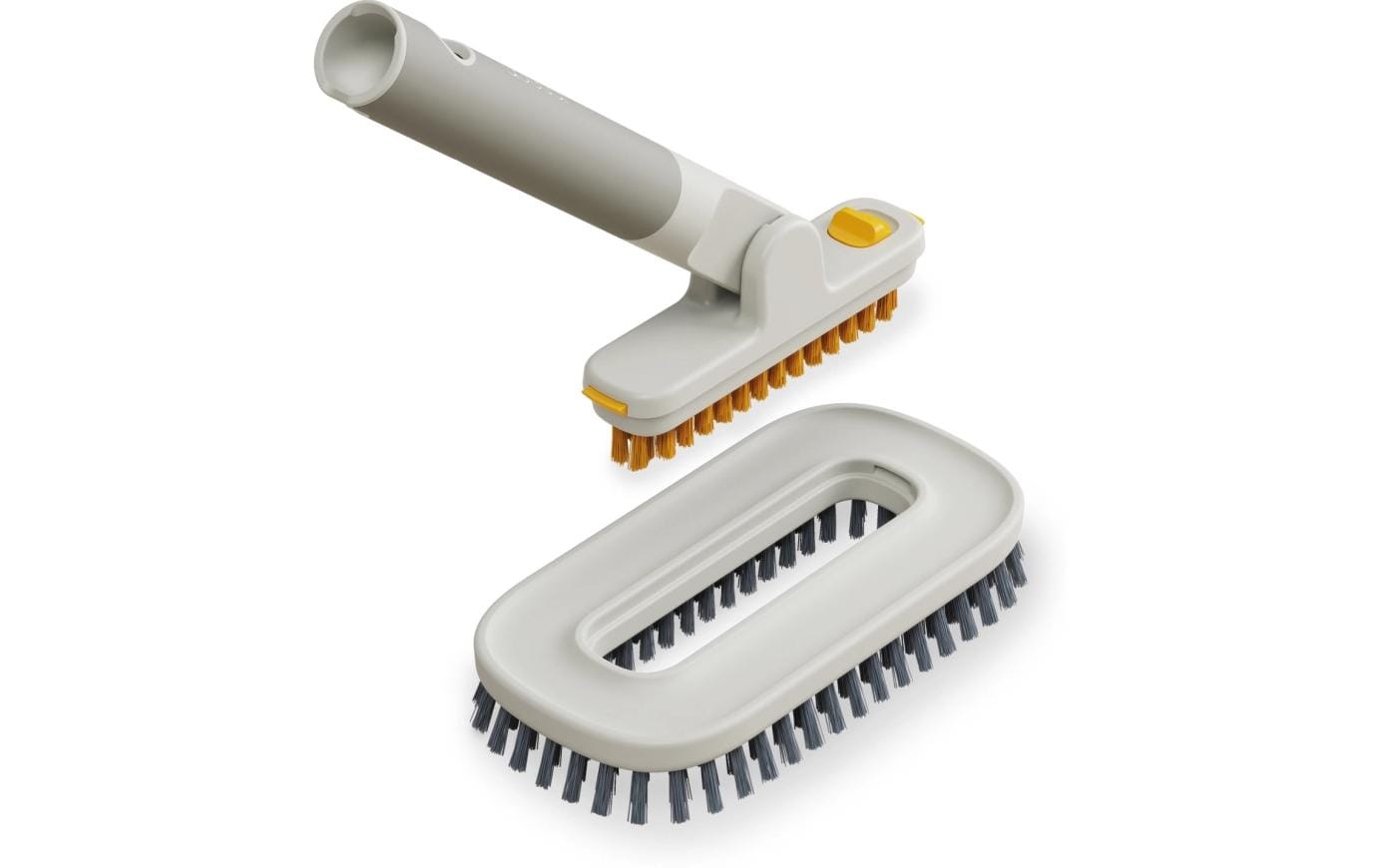 Joseph Joseph Fugen-/Detailbürste CleanTech – 31 cm, Kunststoff, PP/Silikon, Grau, mit Metallschaber
