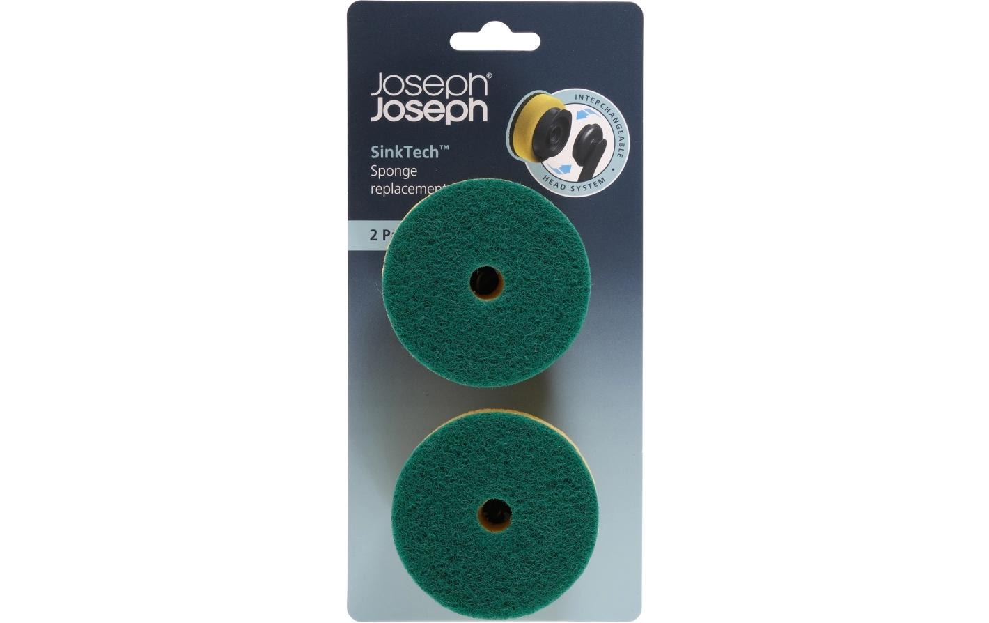 Joseph Joseph Ersatzkopf SinkTech – Kunststoff, Gelb – 7,0 × 7,0 × 4,5 cm – für SinkTech Spülbürsten